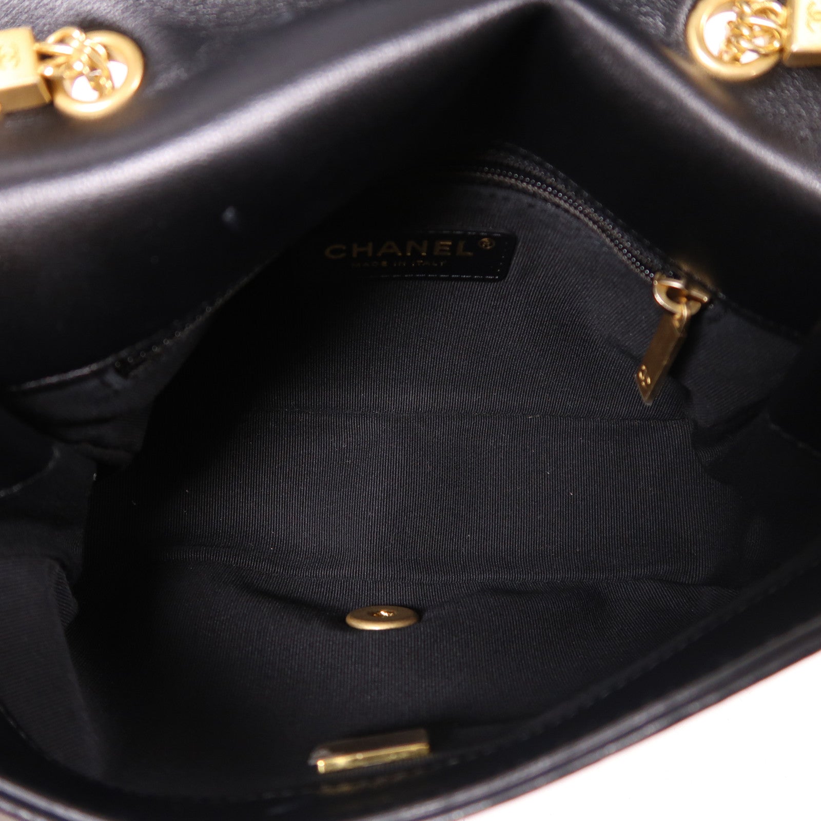 CHANEL 【激減優惠】牛皮皮革Chain Shoulder金扣鏈帶肩背袋