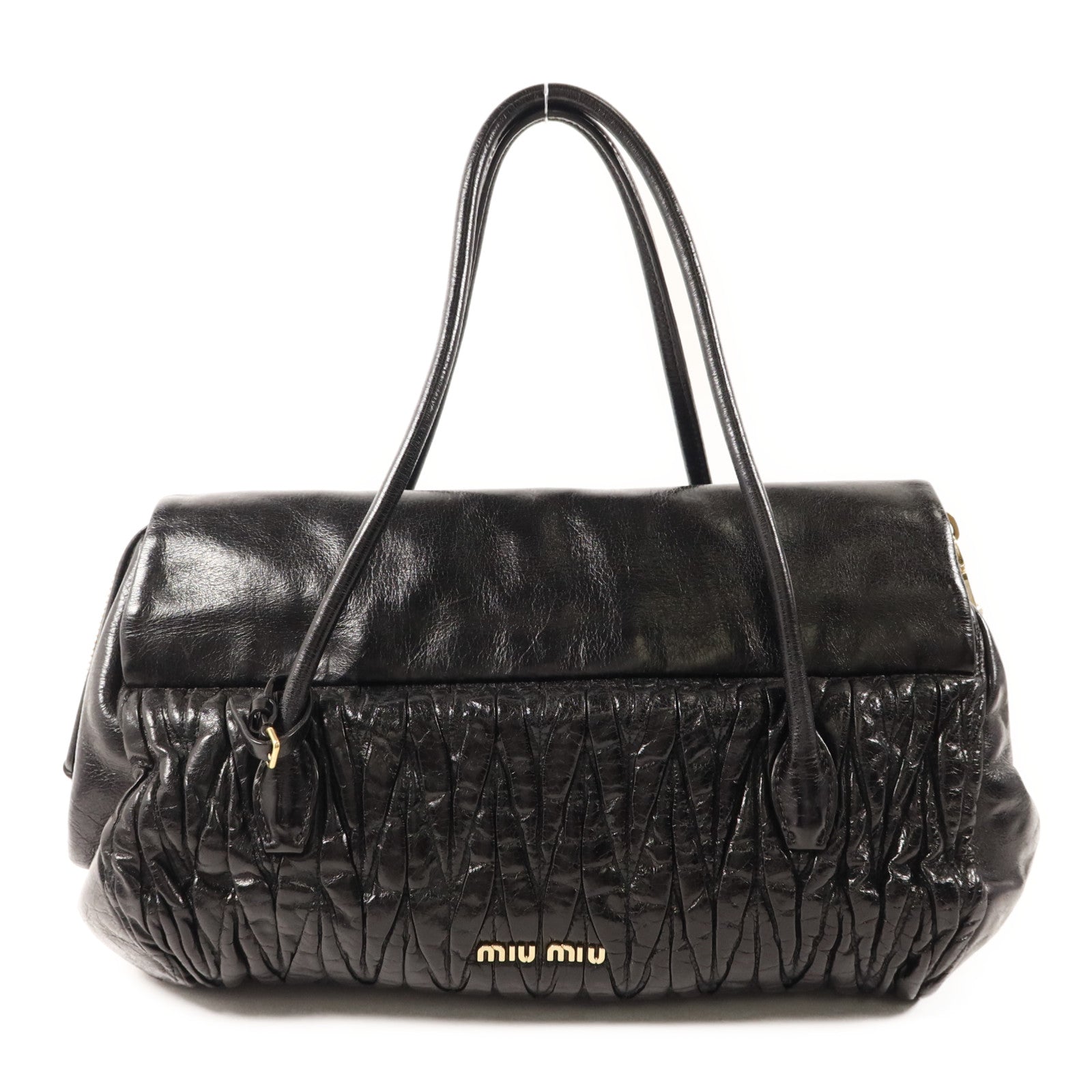 Miu Miu 牛皮皮革2 Way Shoulder Bag金扣手挽肩背兩用袋