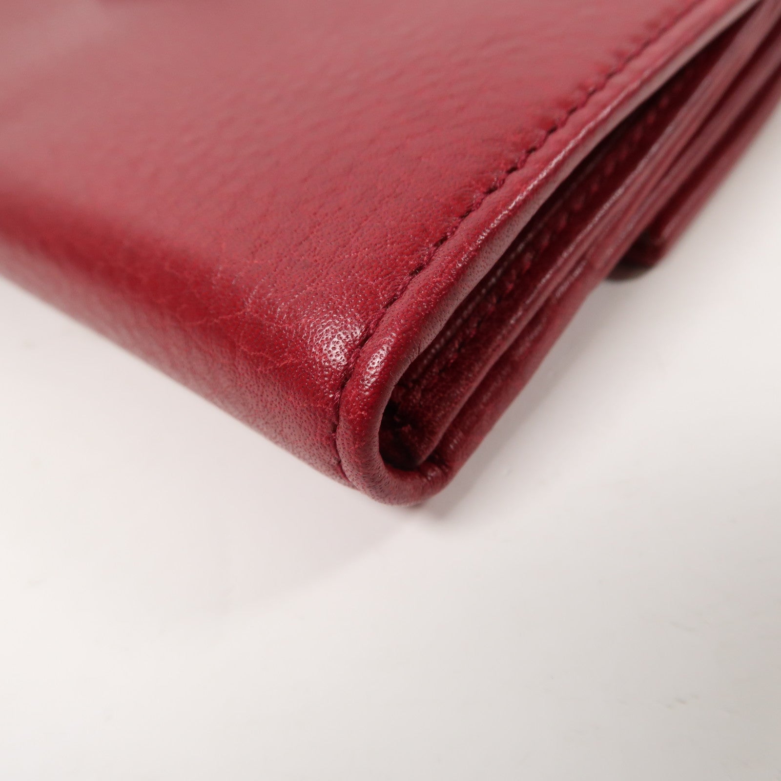 GUCCI 牛皮皮革Long Wallet金扣長錢包紅色