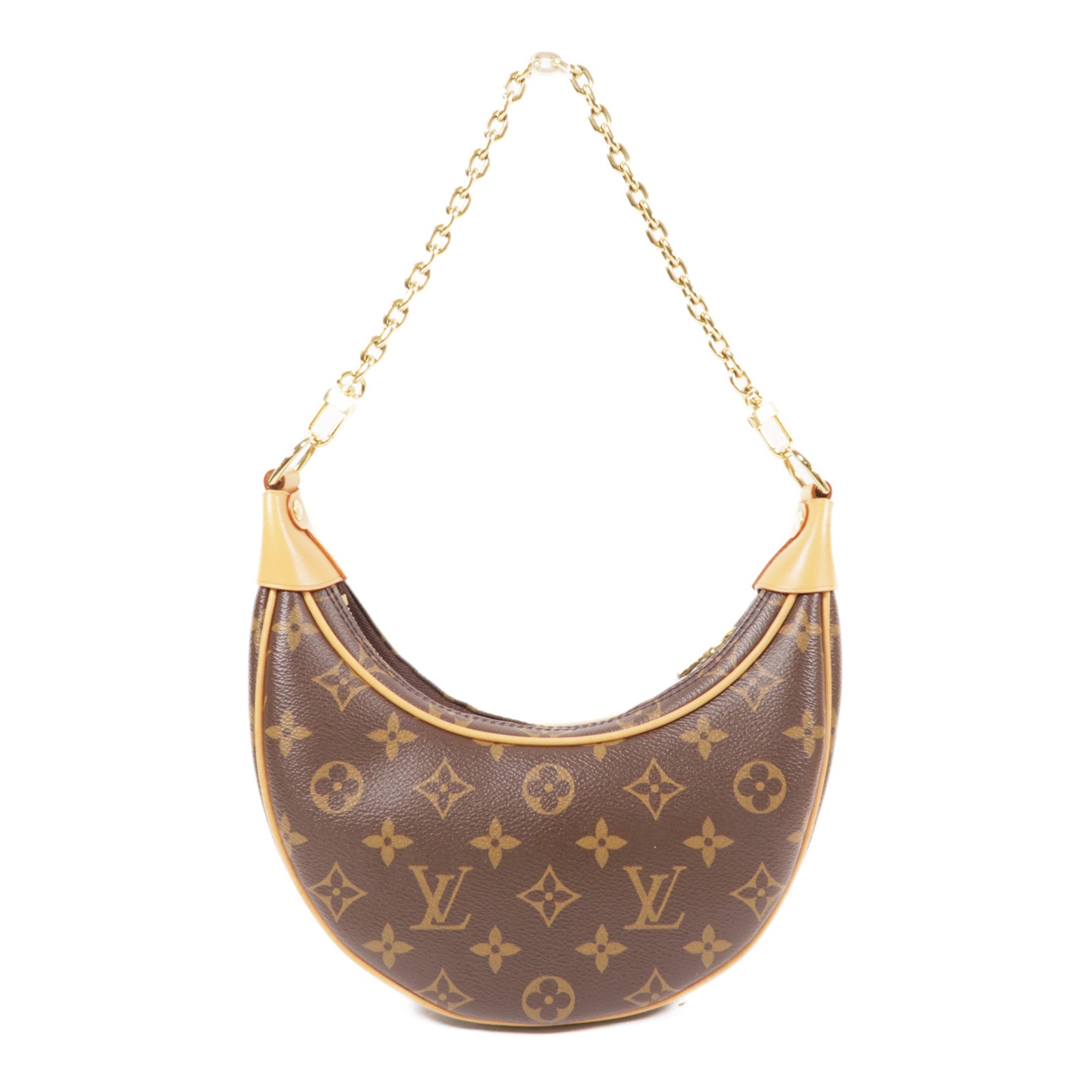 LOUIS VUITTON LV GHW Loop Chain 2 Way Bag M81098 Monogram Brown