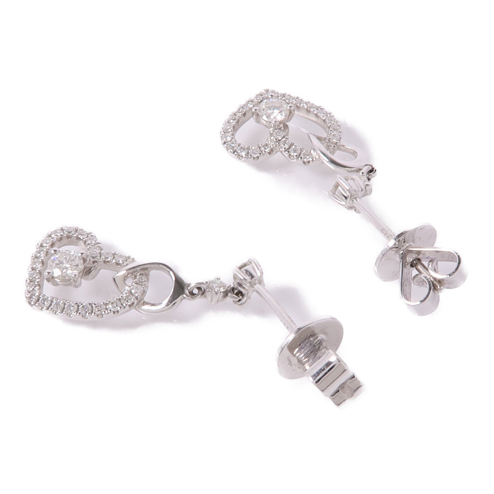 JEWELRY (PRICE DOWN) Diamond Earrings 18K White Gold