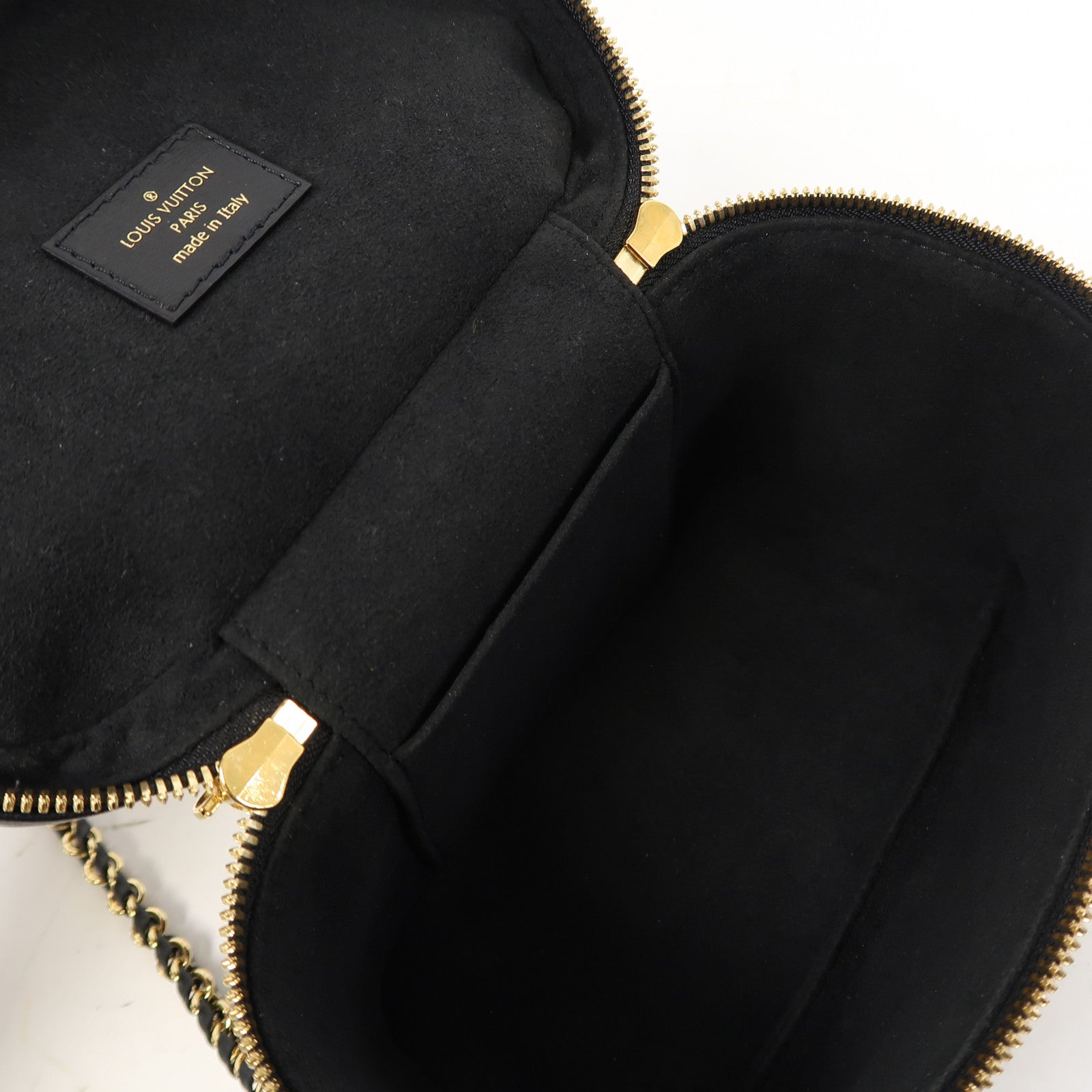 LOUIS VUITTON Monogram Ink Vanity PM金扣手挽肩背兩用袋黑色