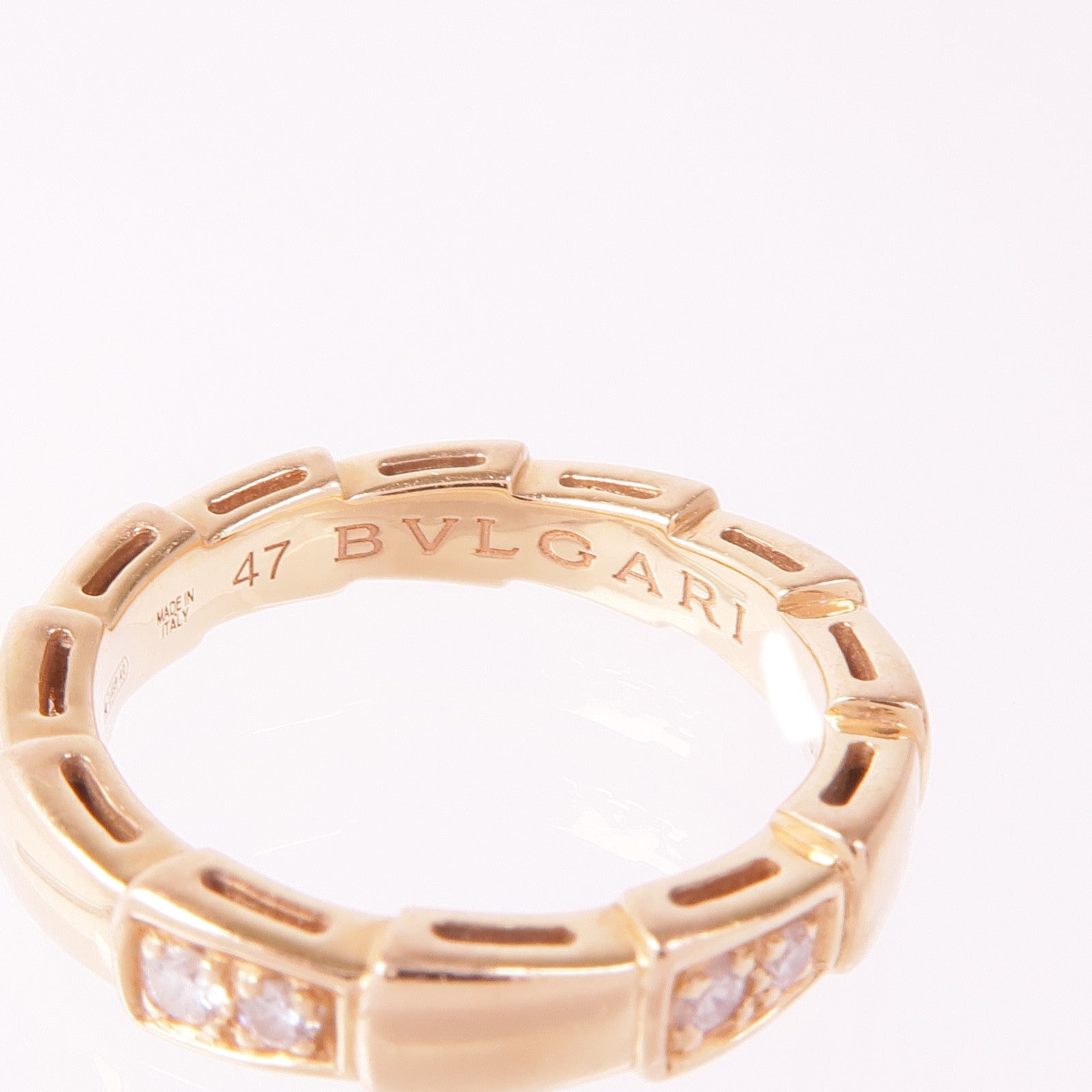 BVLGARI 18K玫瑰金Ring戒指US#4.25/BVLGARI#47