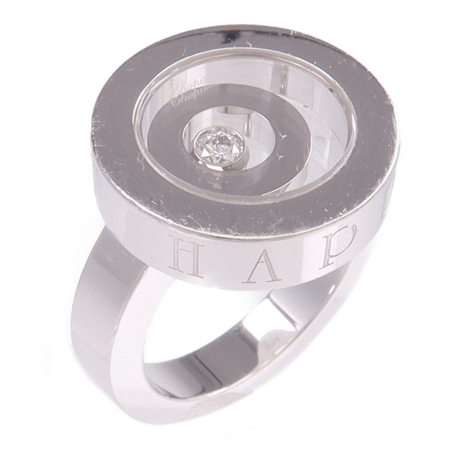 Chopard 18K白金Happy Diamond戒指US#6.5