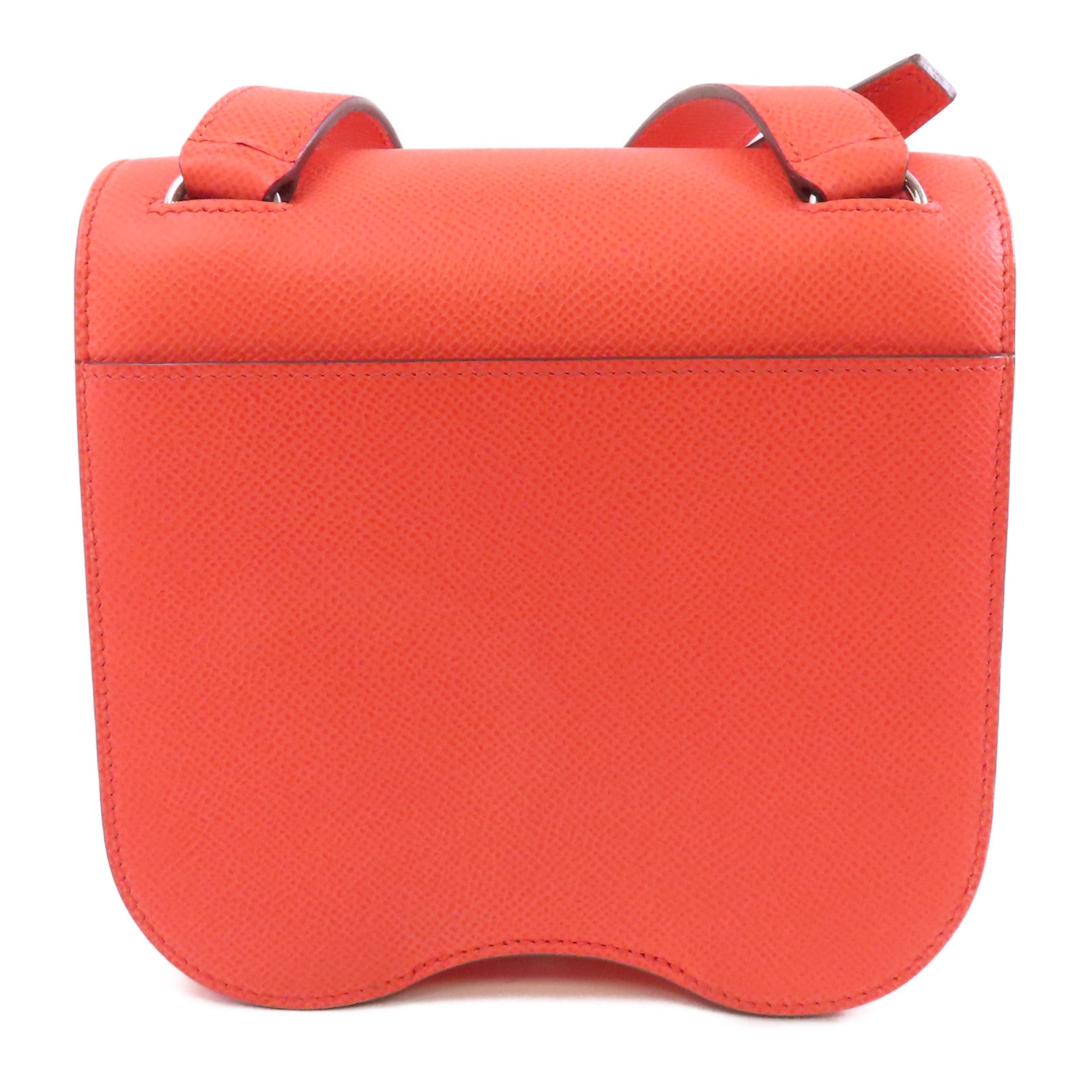 HERMES Epsom皮革Della銀扣肩背袋Rose Jaipur紅色