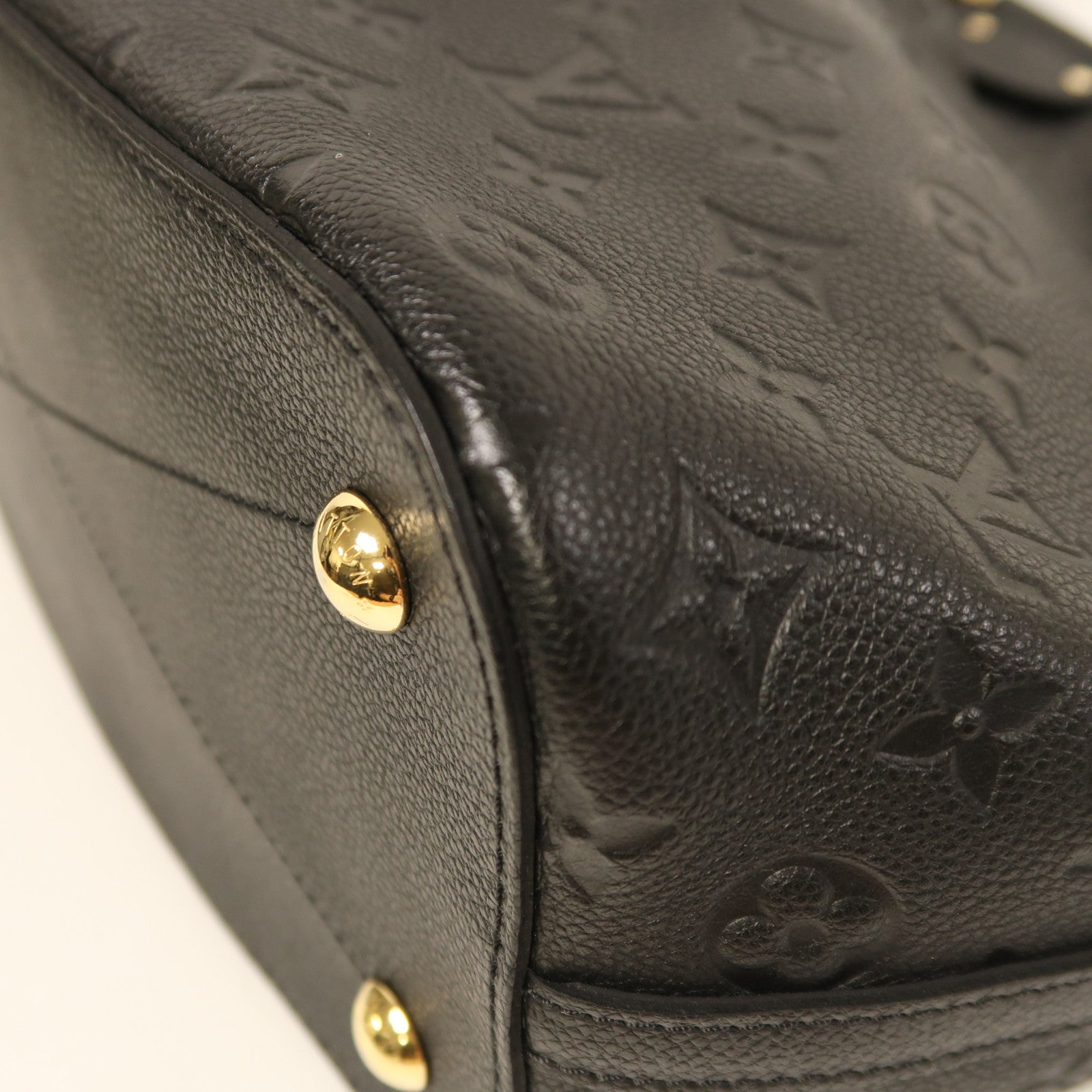 LOUIS VUITTON Monogram Empreinte Mazarine MM金扣手挽肩背兩用袋黑色