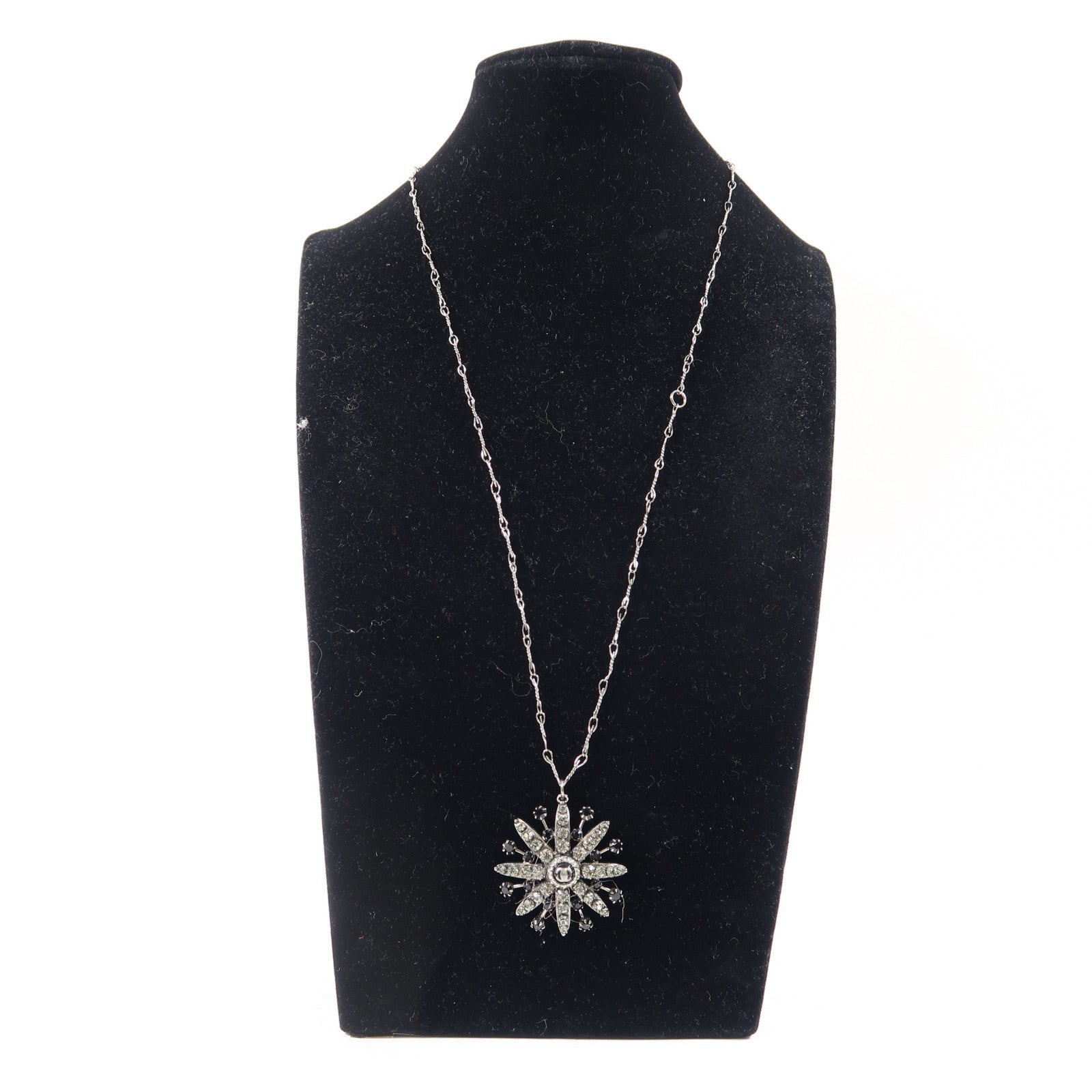 CHANEL 金屬Necklace項鍊銀色/黑色