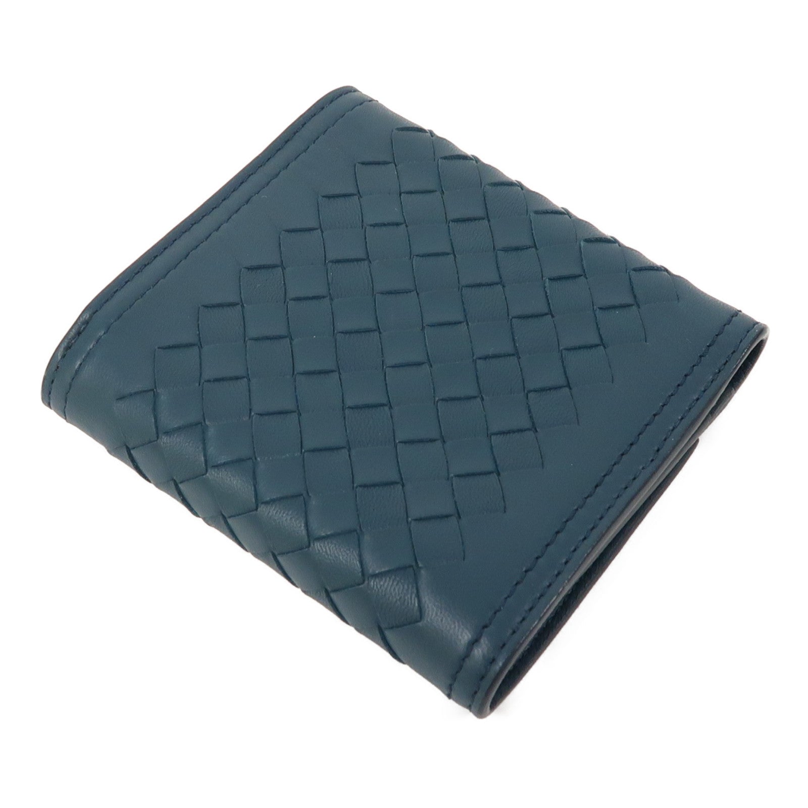 BOTTEGA VENETA 織紋羊皮皮革Wallet錢包銀色