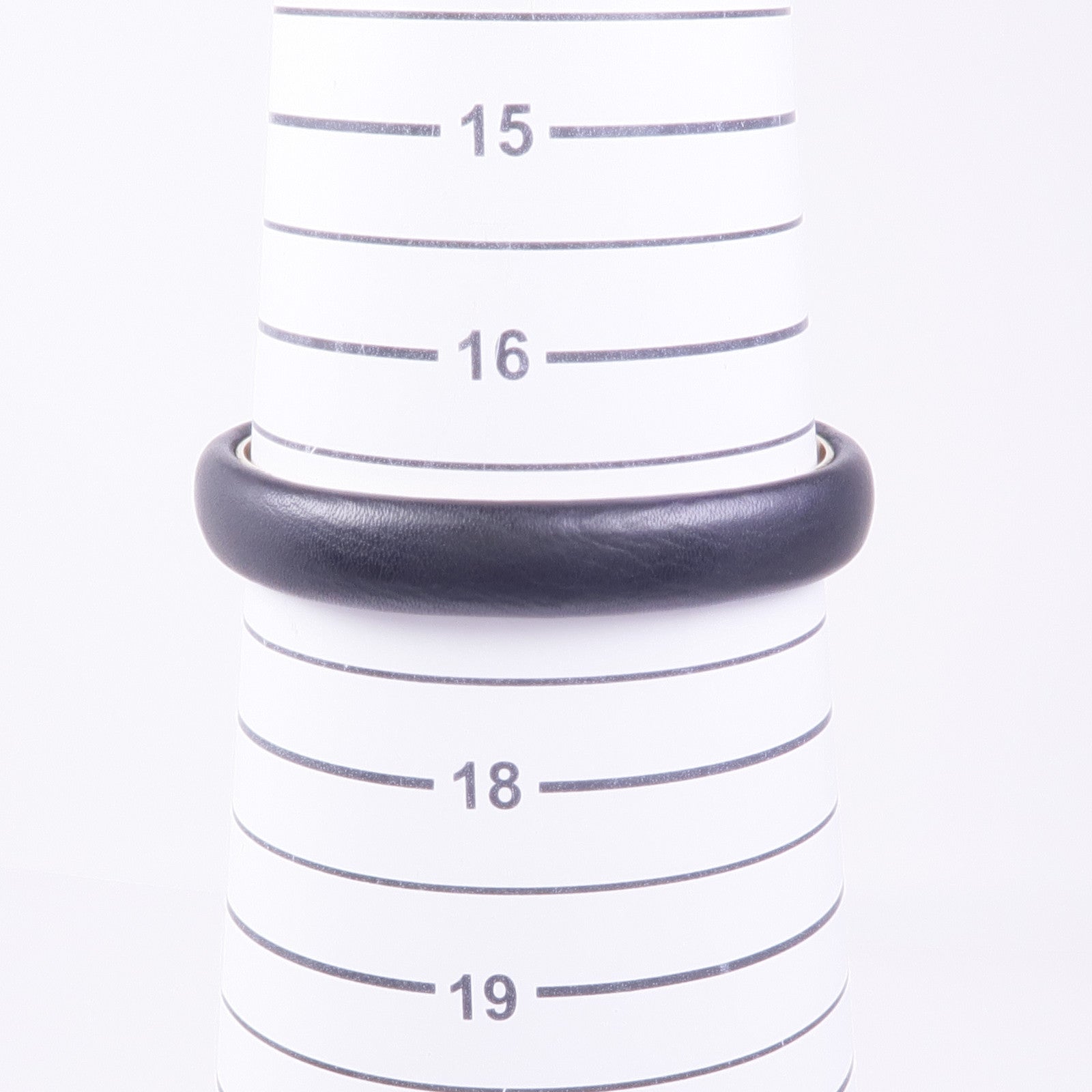 BVLGARI 皮革/金屬Interlocking Circles Cuff Bracelet手鐲