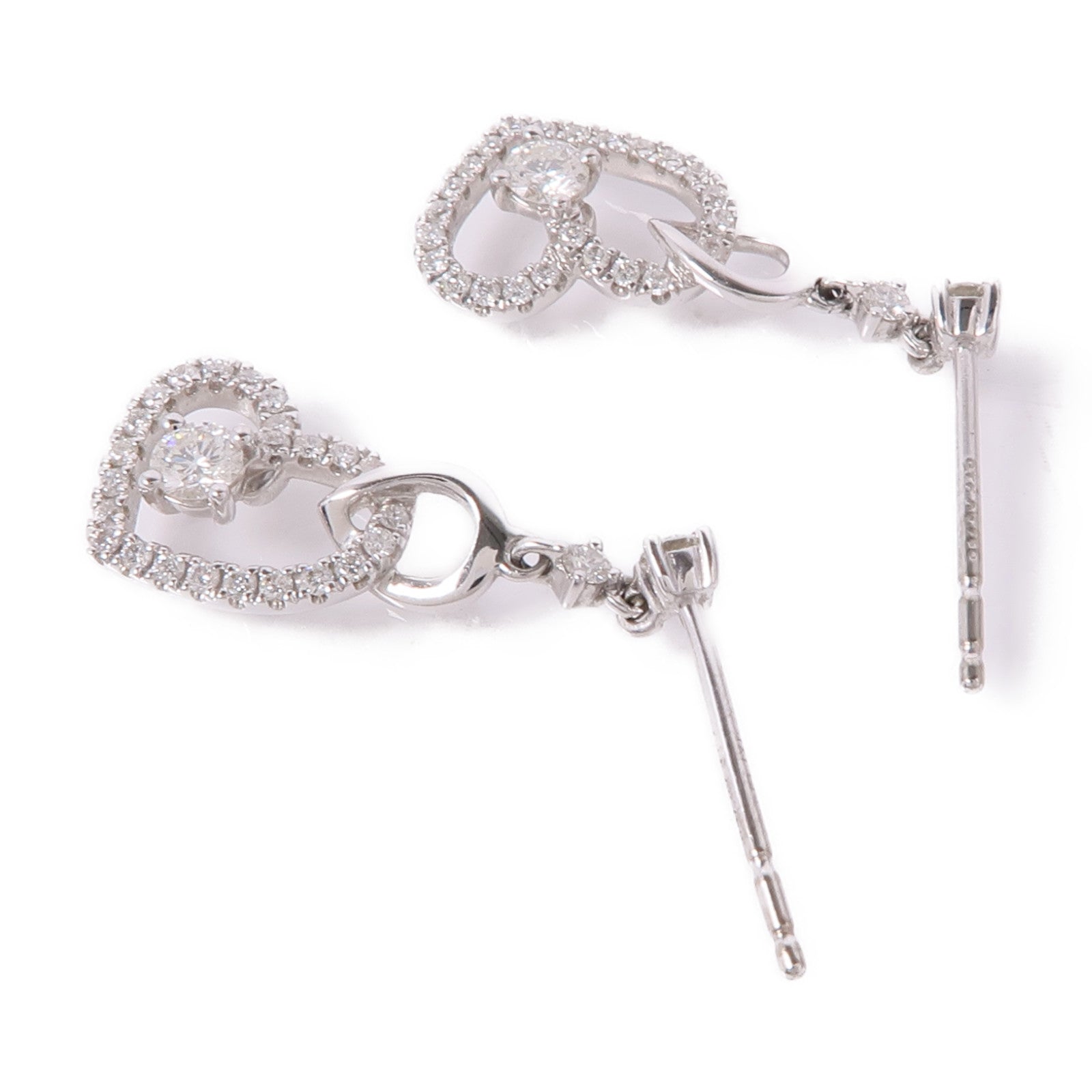 JEWELRY (PRICE DOWN) Diamond Earrings 18K White Gold