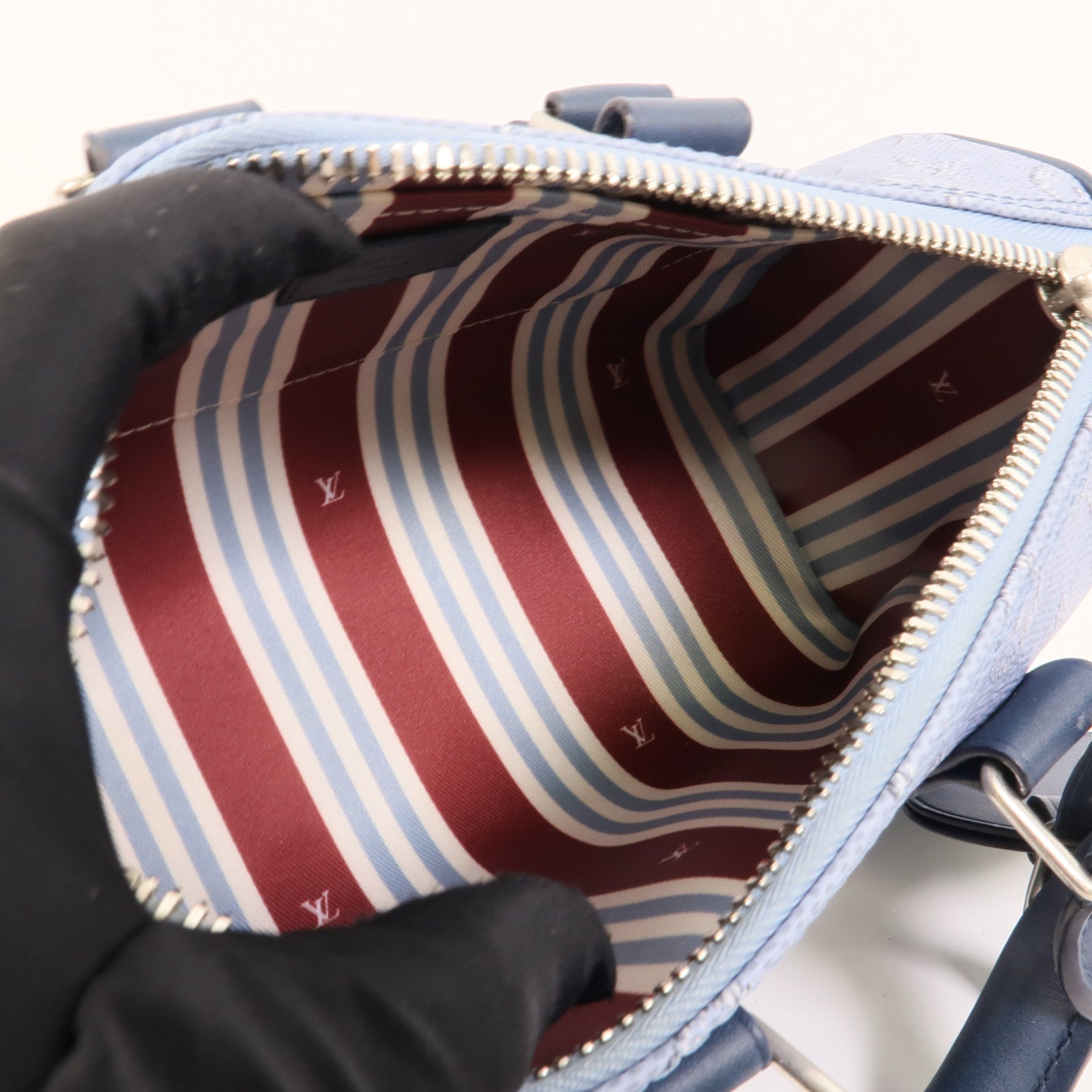 LOUIS VUITTON Monogram Heritage Keepall Bandouliere 25銀扣手挽肩背兩用袋