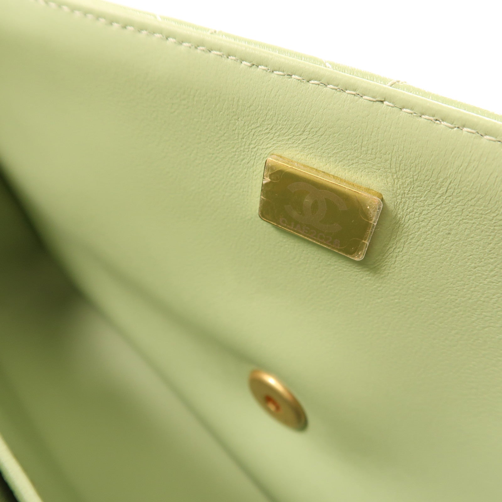 CHANEL 羊皮皮革2Way Shoulder金扣鏈帶手挽肩背兩用袋