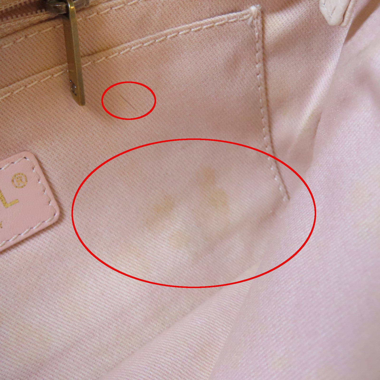CHANEL 【激減優惠】菱格牛皮皮革Pouch金扣手拿包粉紅色
