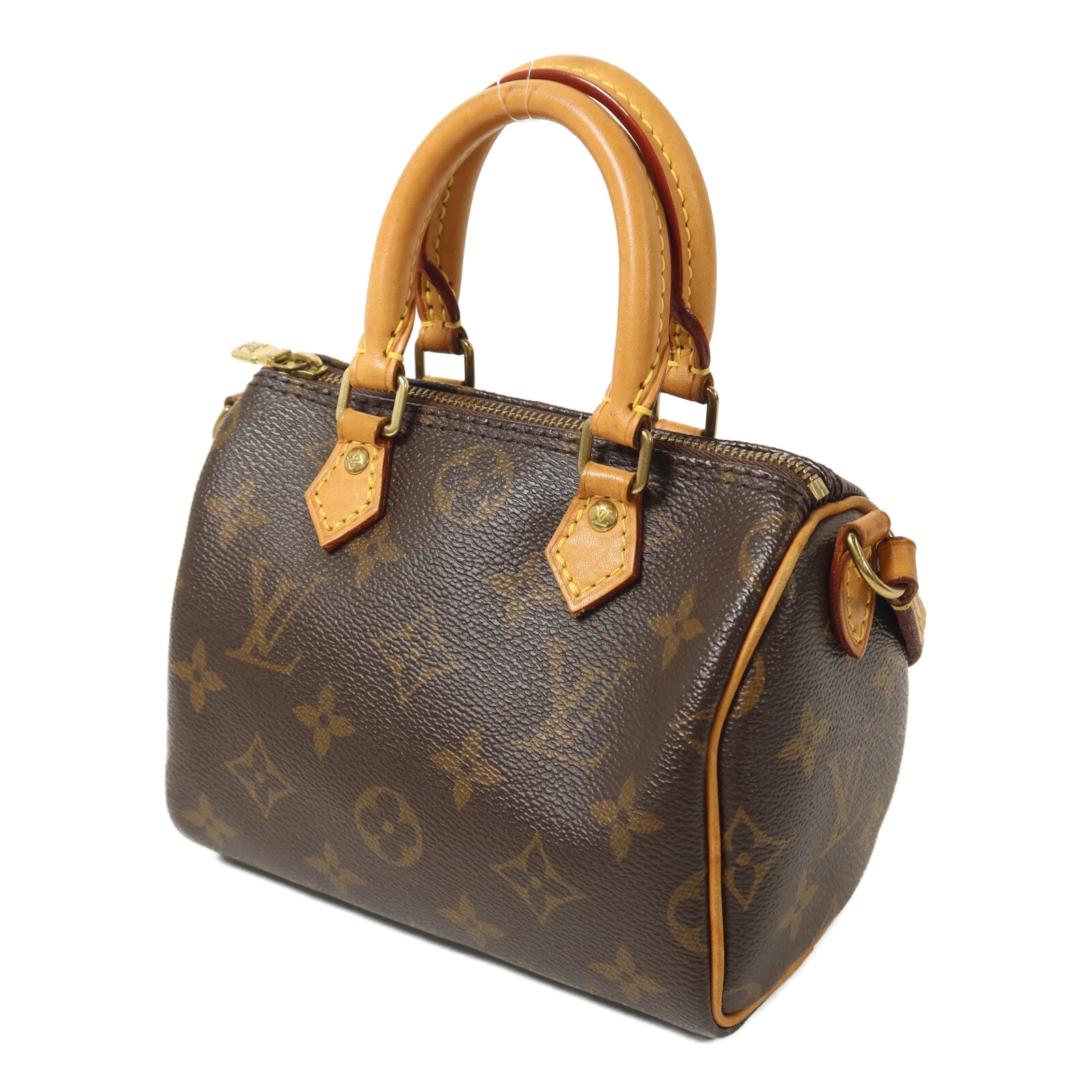 LOUIS VUITTON Monogram Nano Speedy手挽肩背兩用袋