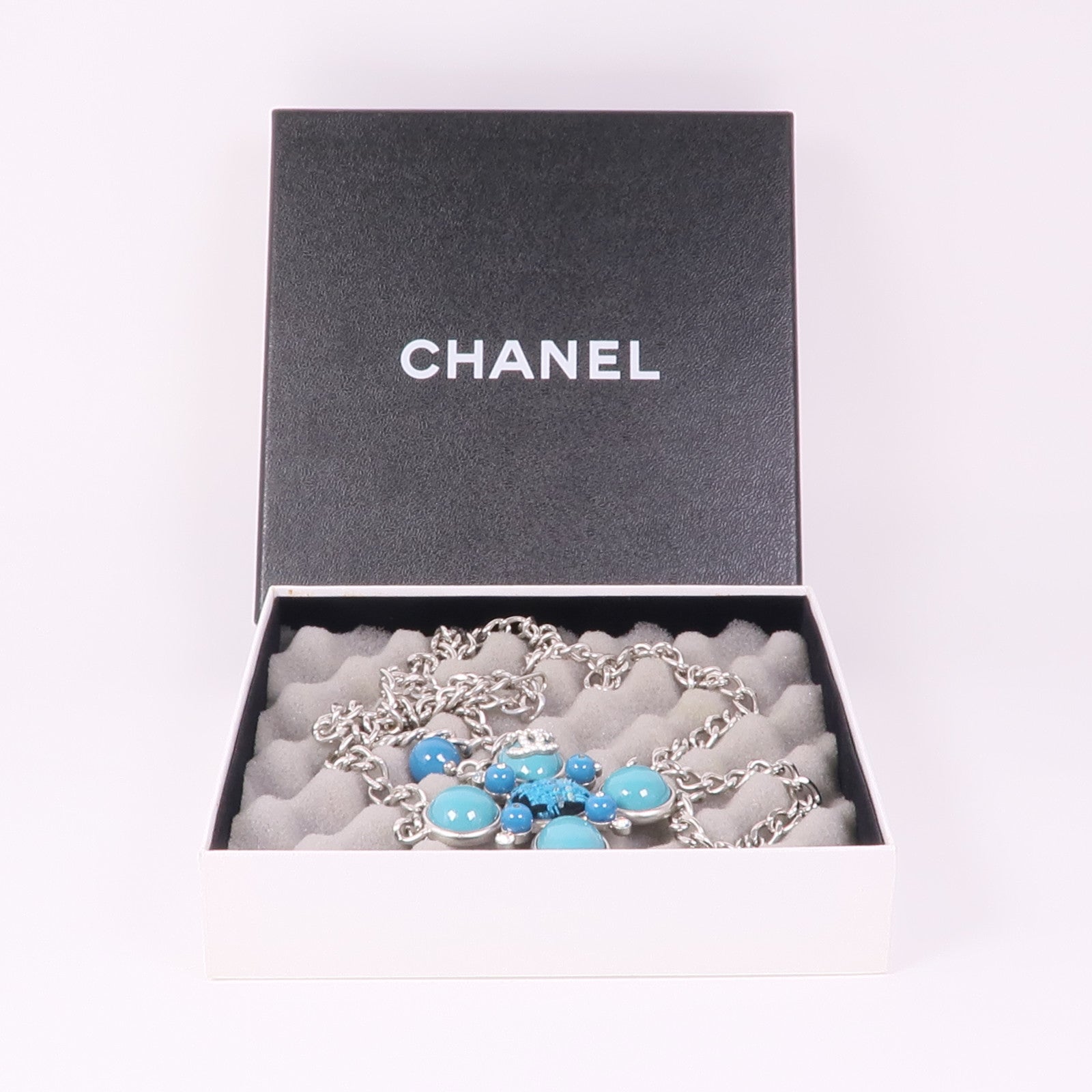 CHANEL PVC/金屬Chain Belt銀扣皮帶