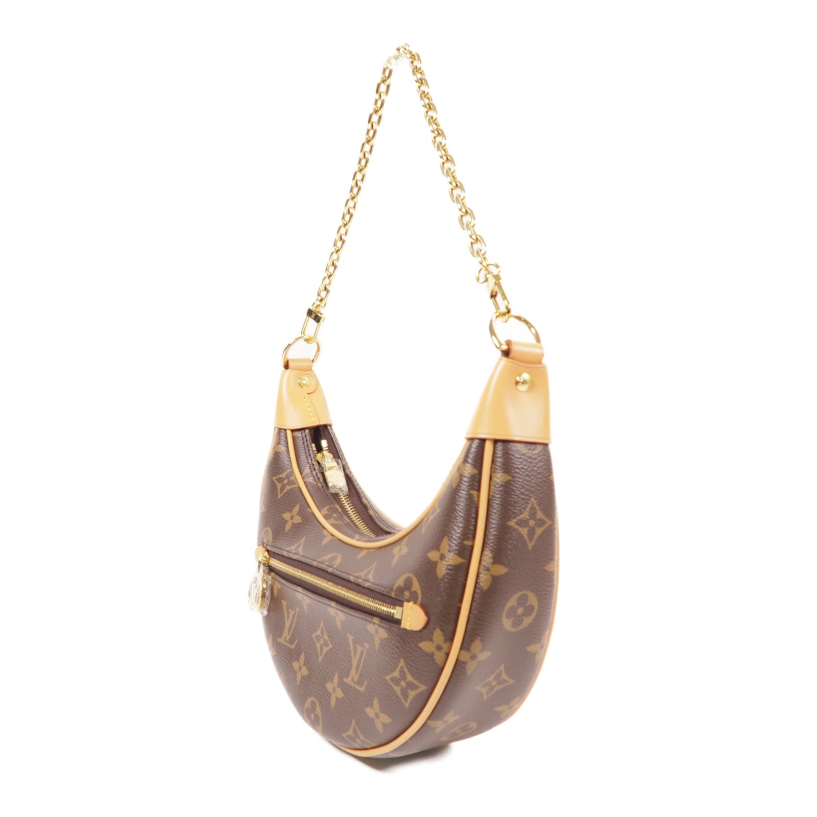 LOUIS VUITTON LV GHW Loop Chain 2 Way Bag M81098 Monogram Brown