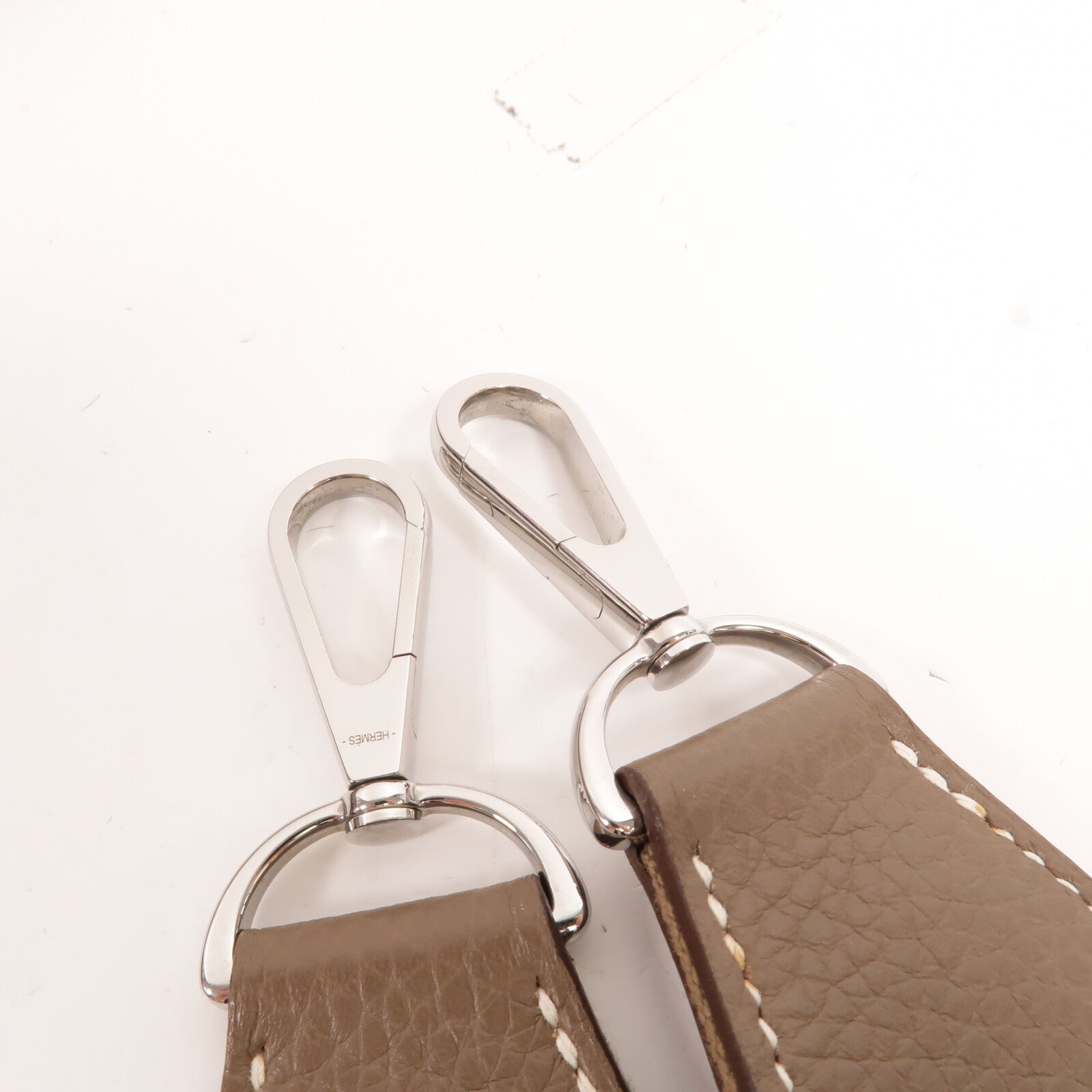 HERMES Clemence皮革Evelyne PM 肩背袋Etoupe
