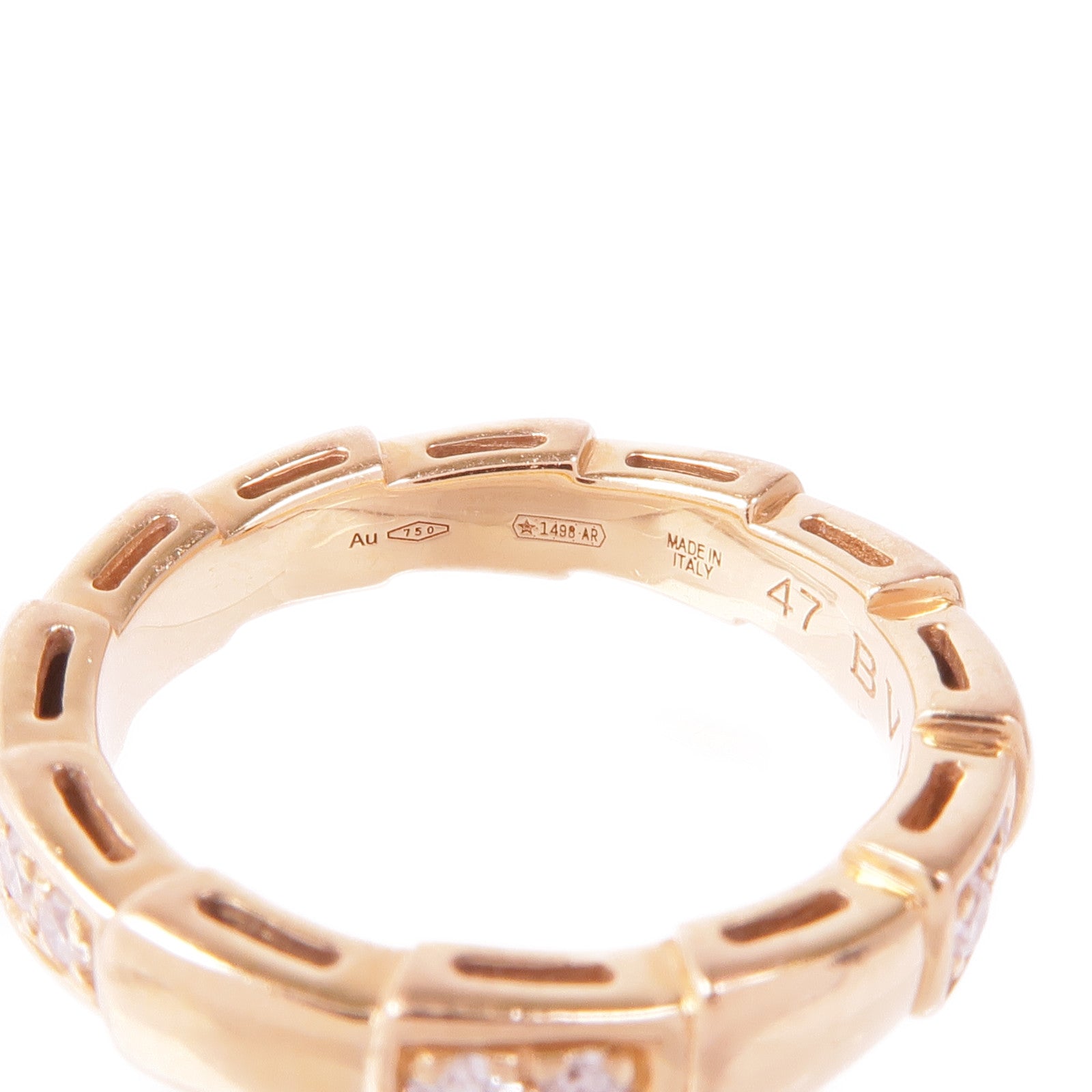 BVLGARI 18K玫瑰金Ring戒指US#4.25/BVLGARI#47