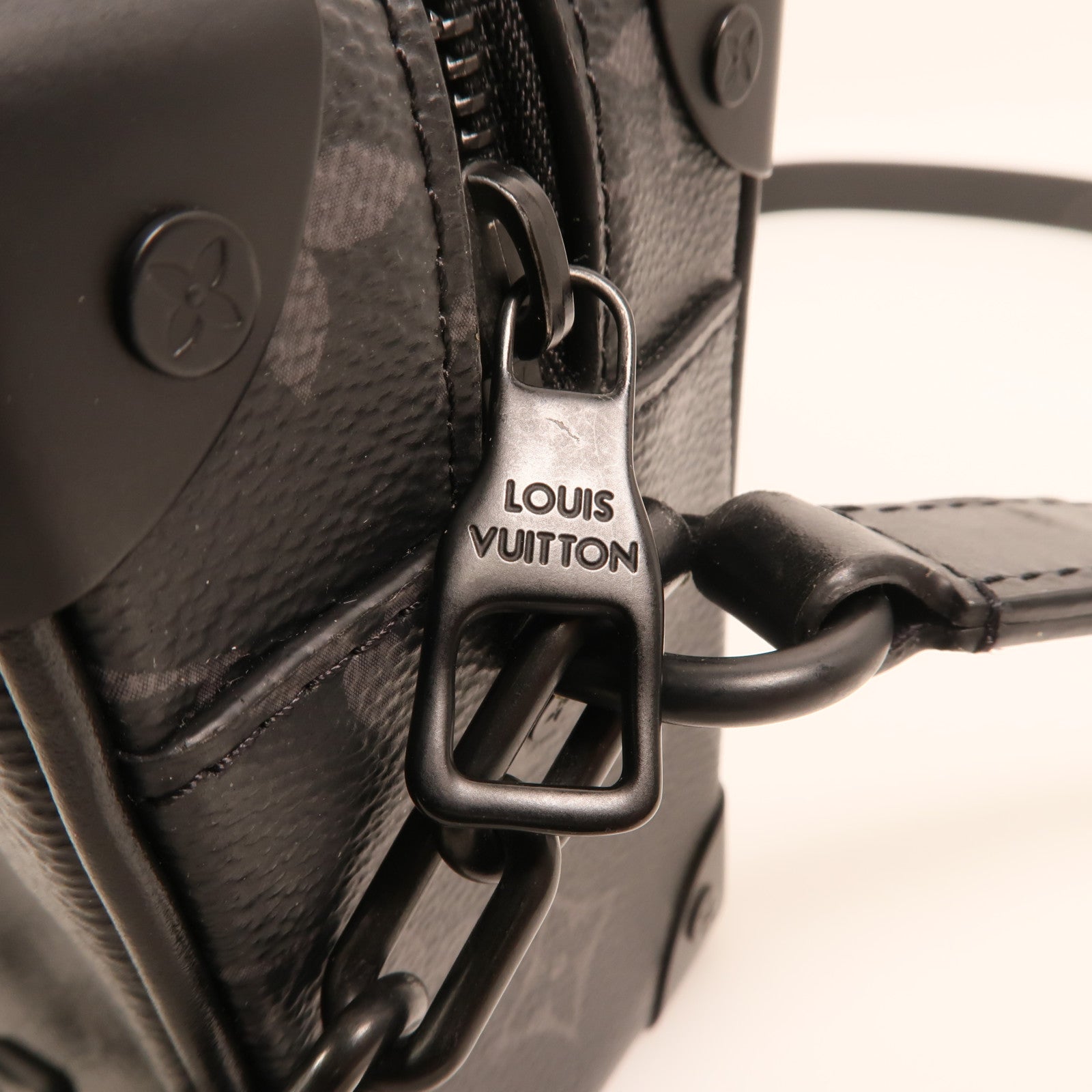 LOUIS VUITTON Monogram Eclipse Mini Soft Trunk肩背袋