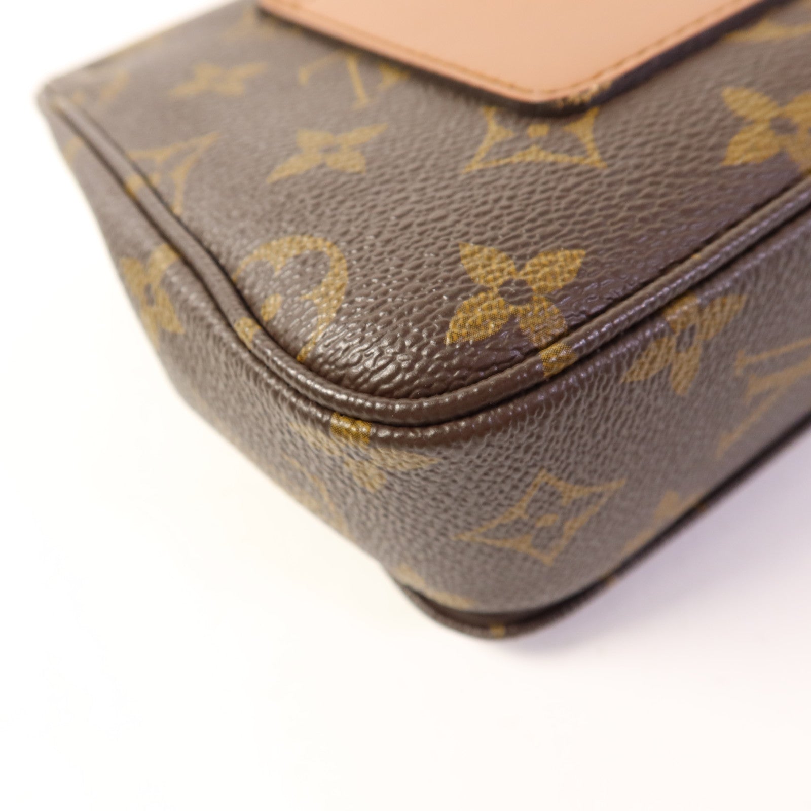 LOUIS VUITTON Monogram Marceau金扣鏈帶肩背袋棕色