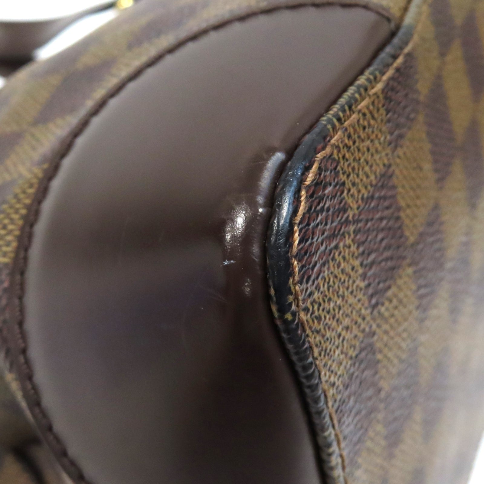 LOUIS VUITTON 【激減優惠】Damier Hampstead PM金扣手挽袋啡色