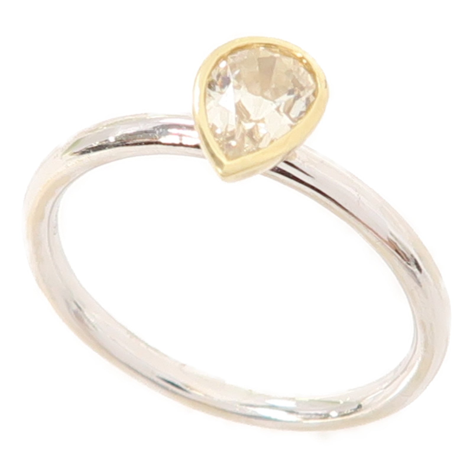 JEWELRY 【激減優惠】18K白金/18K黃金Diamond 2.6g0.61ct鑽石戒指US#6.75