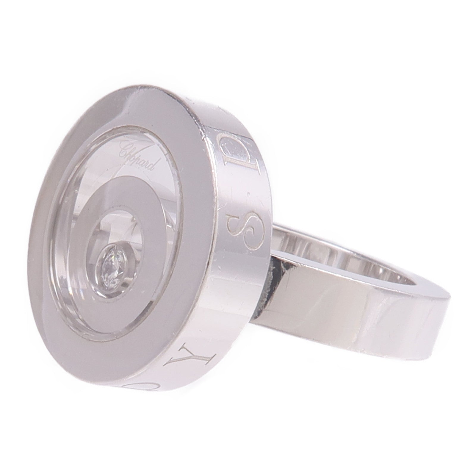 Chopard 18K白金Happy Diamond戒指US#6.5