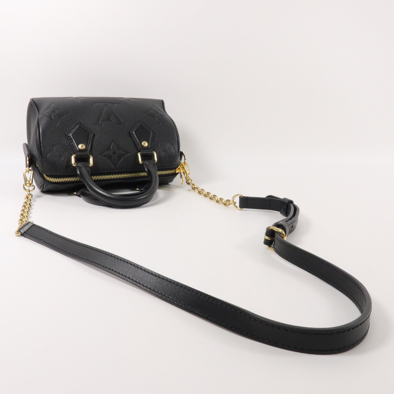 LOUIS VUITTON Monogram Empreinte Speedy Bandouliere 20手挽肩背兩用袋