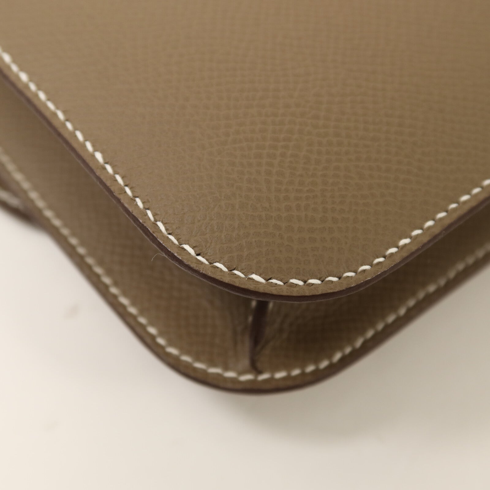 HERMES Epsom皮革Constance Elan金扣肩背袋Etoupe