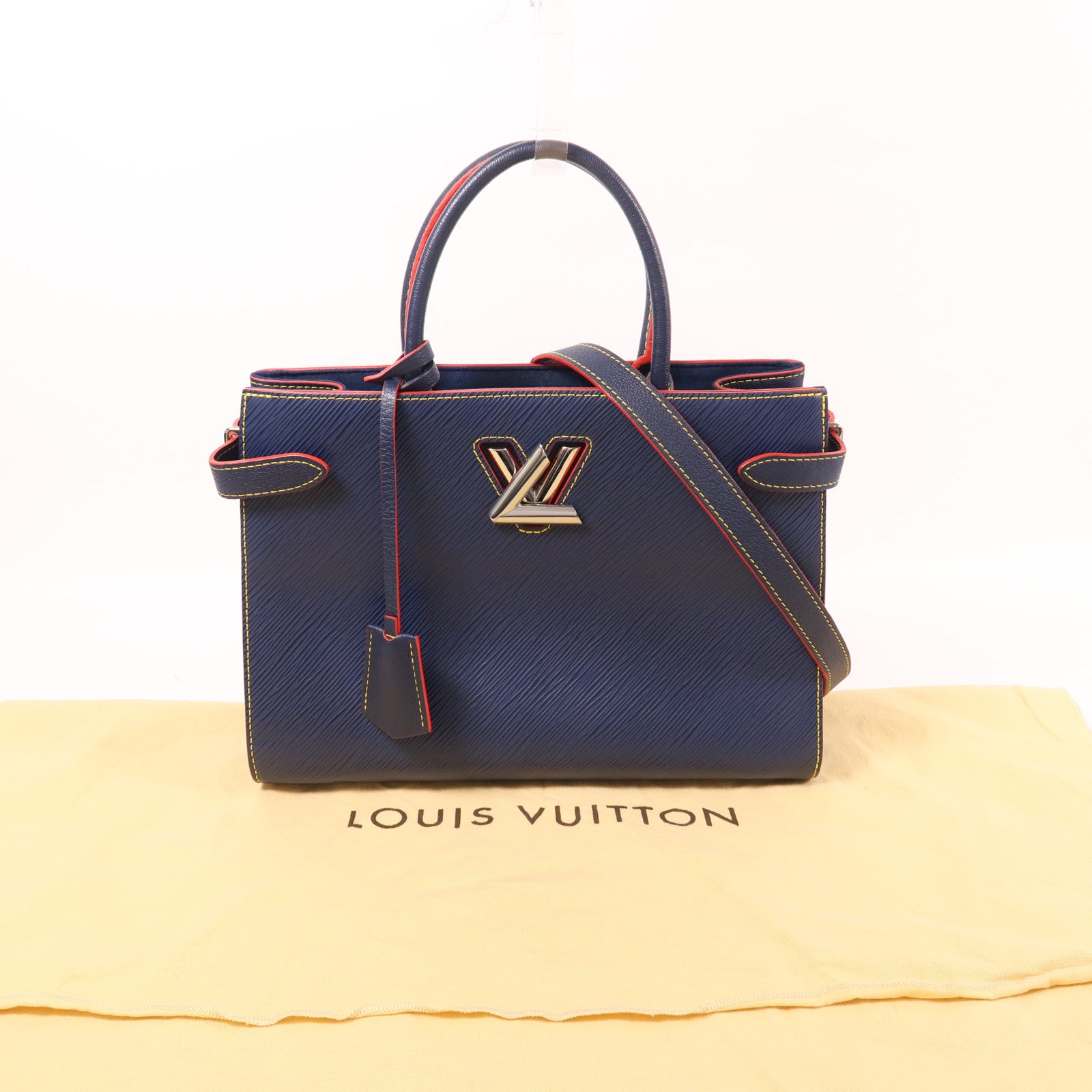 LOUIS VUITTON Epi Twist Bag銀扣手挽肩背兩用袋