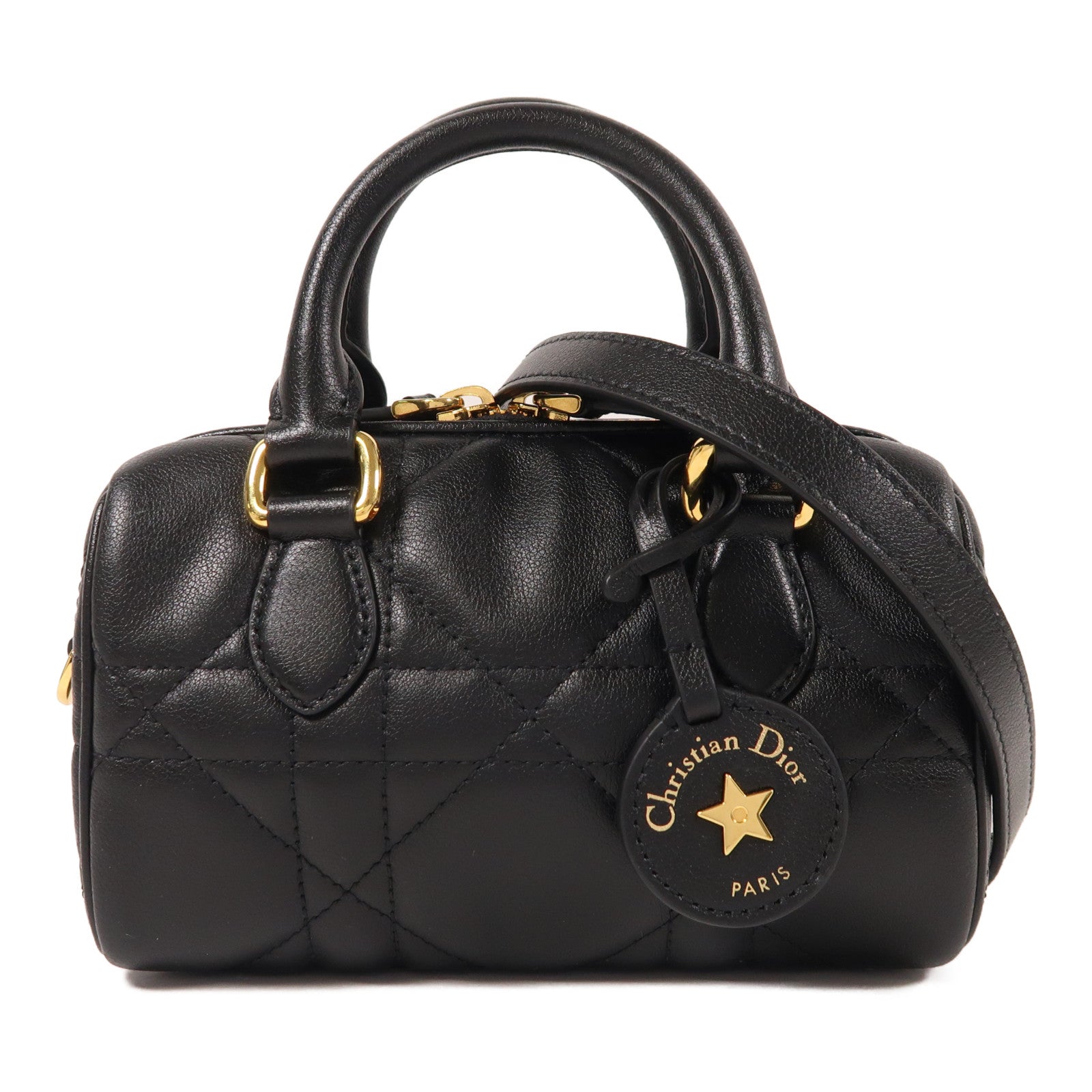 Dior 牛皮皮革2 Way Shoulder金扣手挽肩背兩用袋