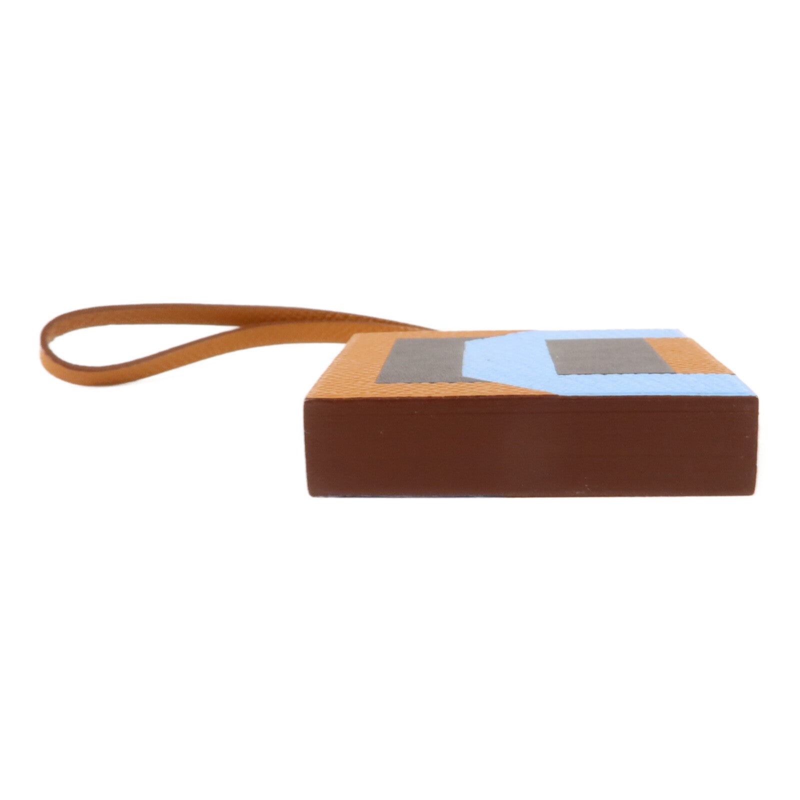HERMES Epsom皮革H Lettres Au Carre掛飾Gold