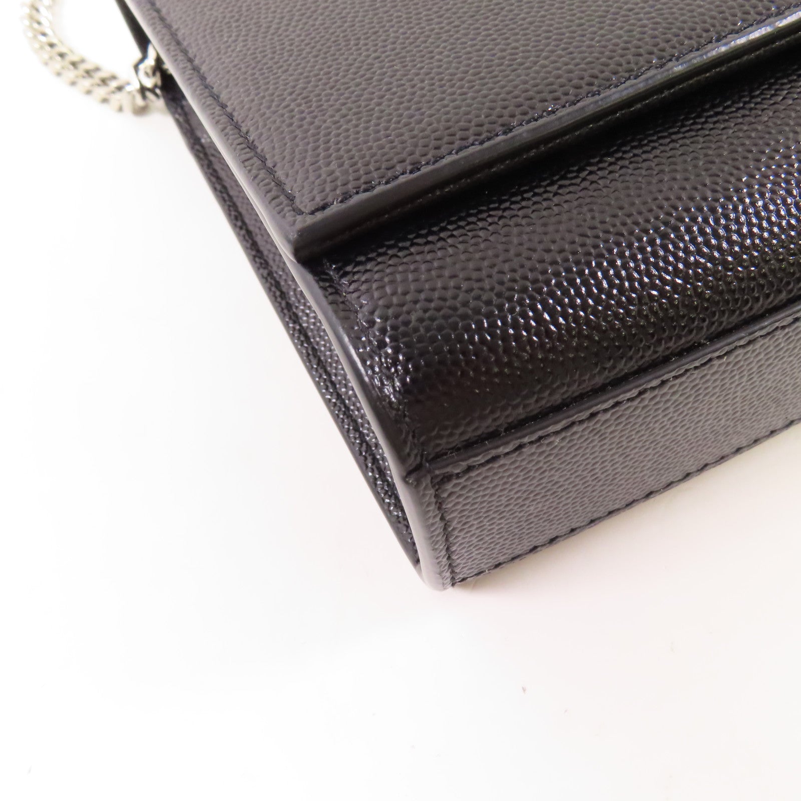 SAINT LAURENT 牛皮皮革Kate Medium銀扣鏈帶肩背袋