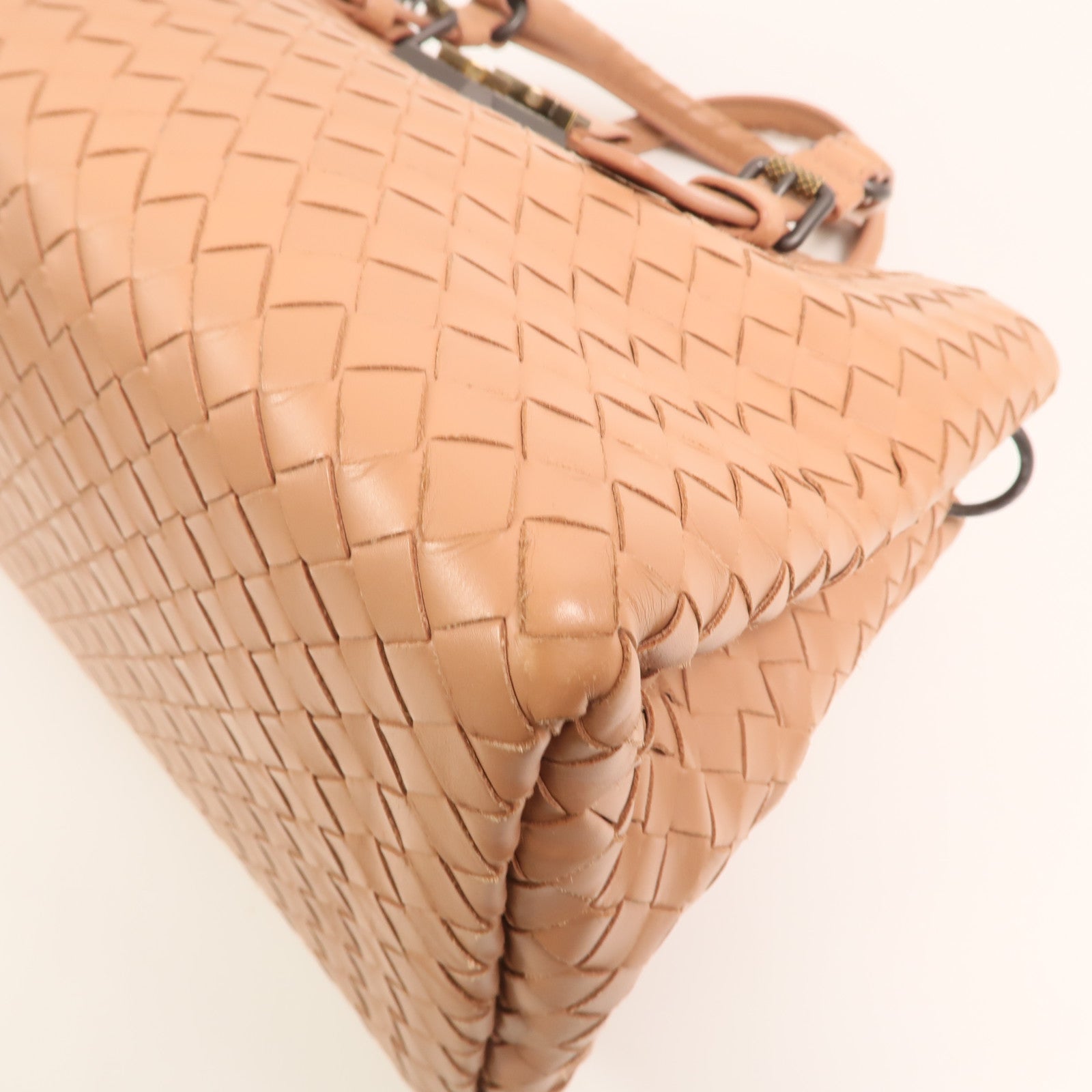 BOTTEGA VENETA 牛皮皮革Intrecciato Roma Small金扣手挽肩背兩用袋