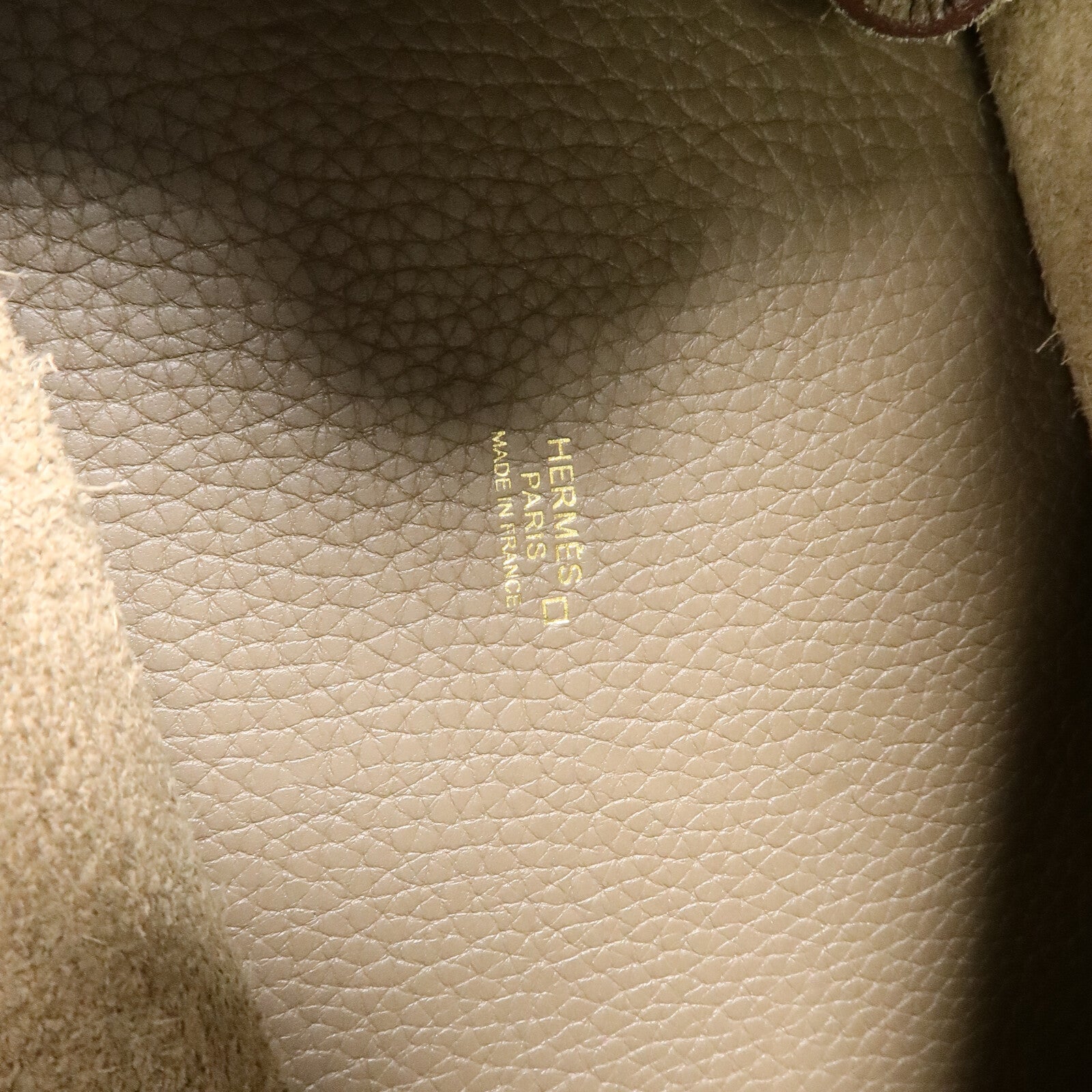 HERMES Clemence/鱷魚皮革Picotin MM扣手挽袋Etoupe