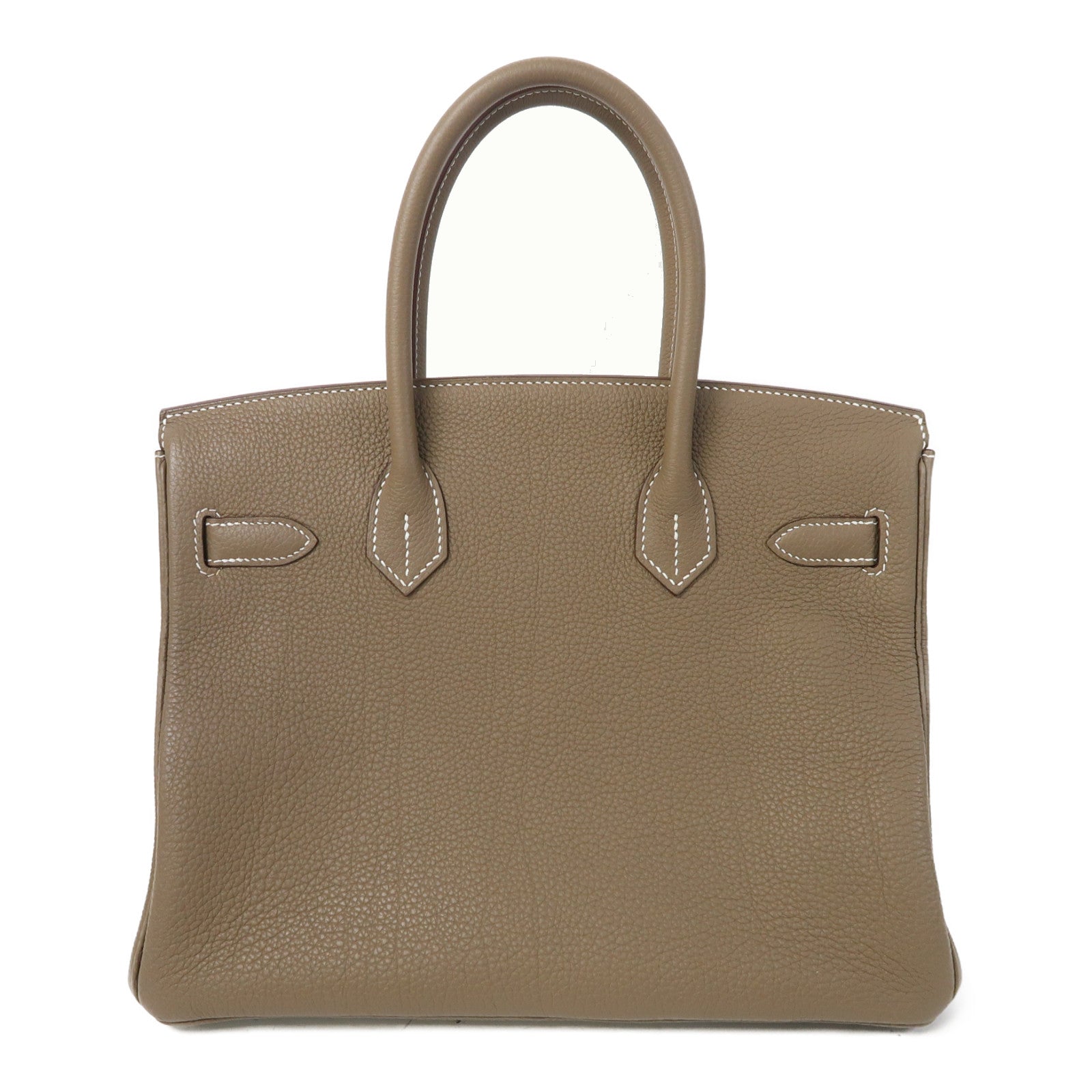 HERMES Togo皮革Birkin 30銀扣手挽袋Etoupe/大象灰色