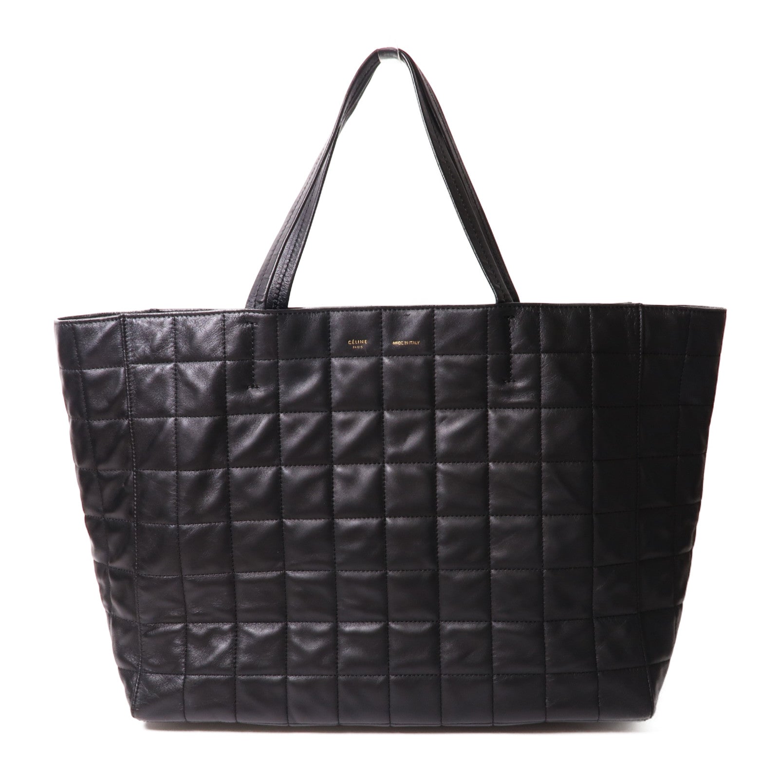 CELINE 羊皮皮革Shoulder Bag金扣肩背袋黑色