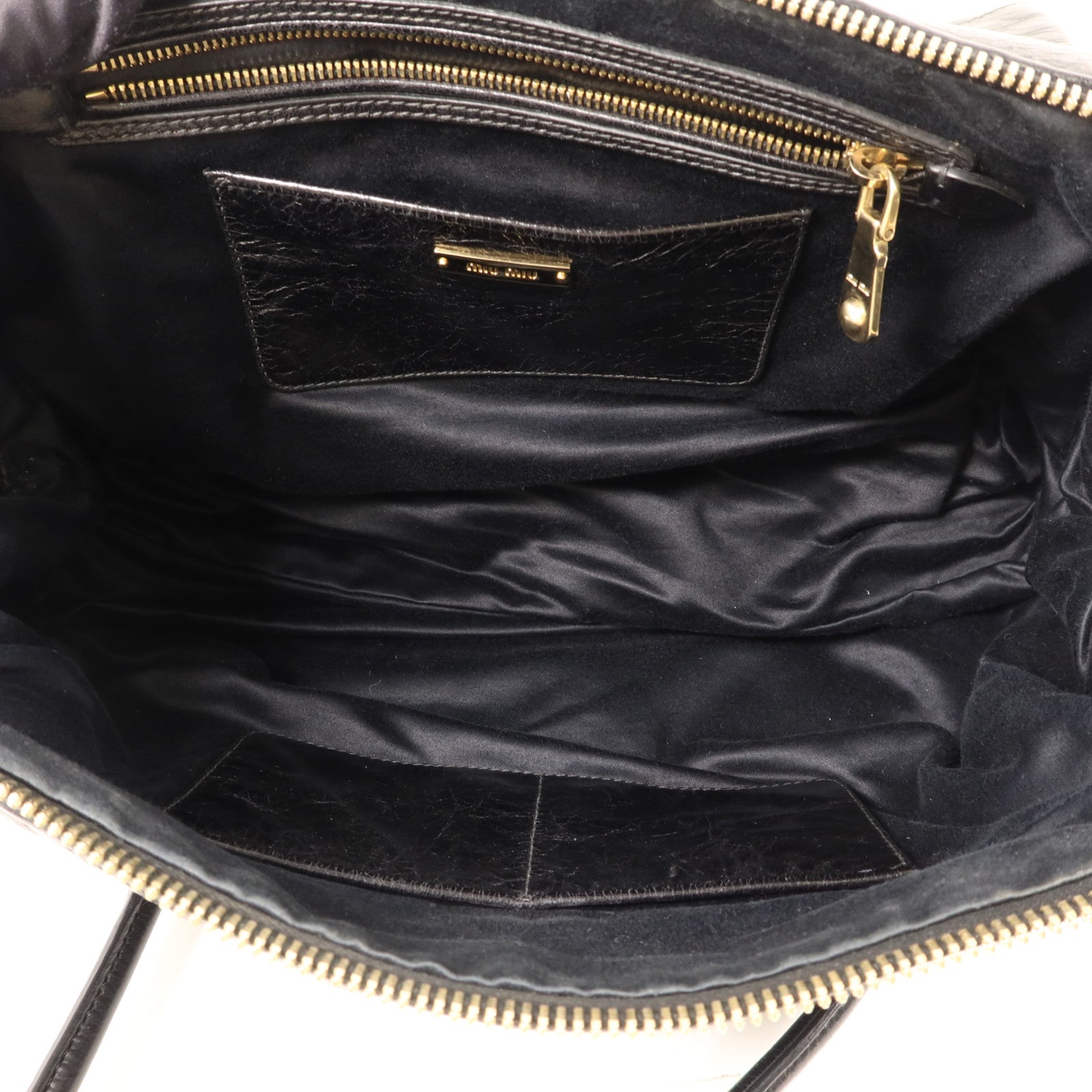 Miu Miu 牛皮皮革2 Way Shoulder Bag金扣手挽肩背兩用袋