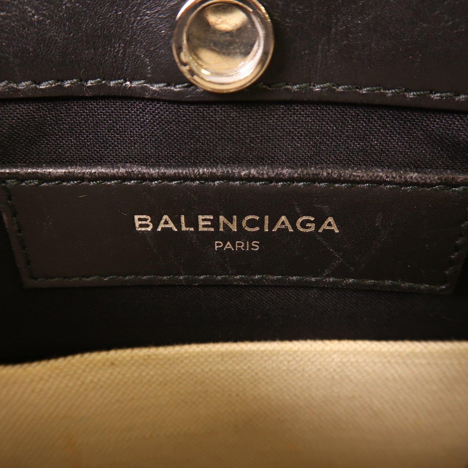 BALENCIAGA 帆布Shoulder Bag銀扣肩背袋