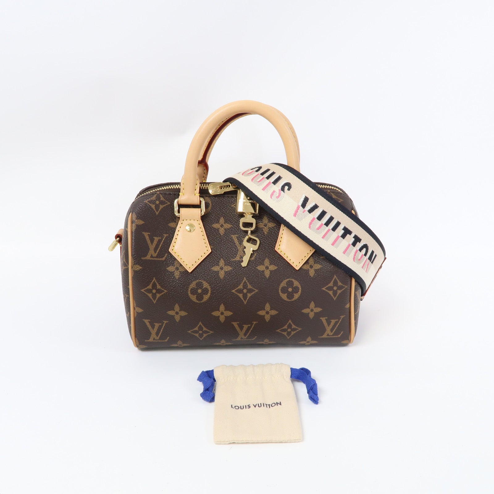 LOUIS VUITTON Monogram Speedy Bandouliere 20金扣手挽肩背兩用袋啡色