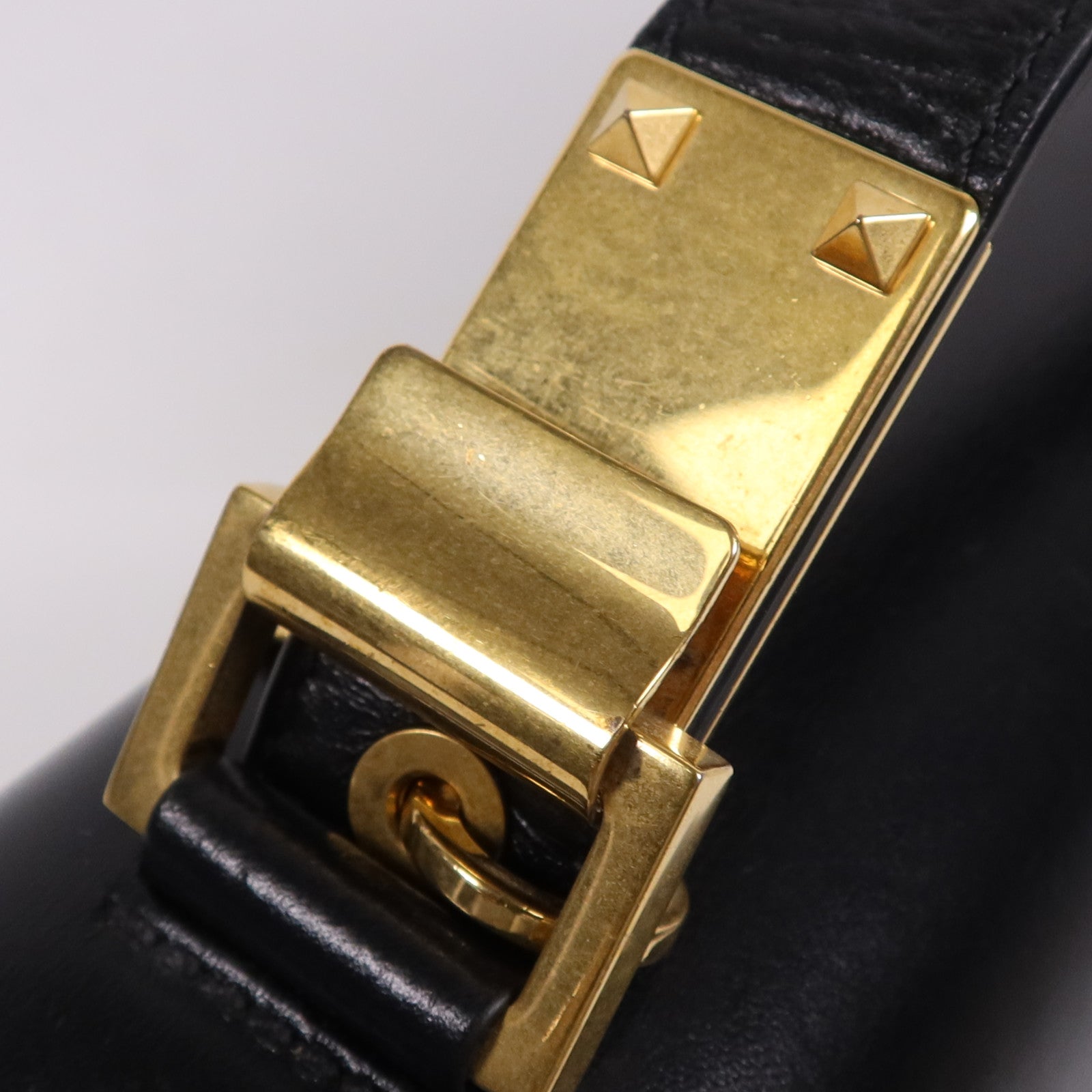 Valentino 【激減優惠】牛皮皮革Shoulder Bag銀扣肩背袋