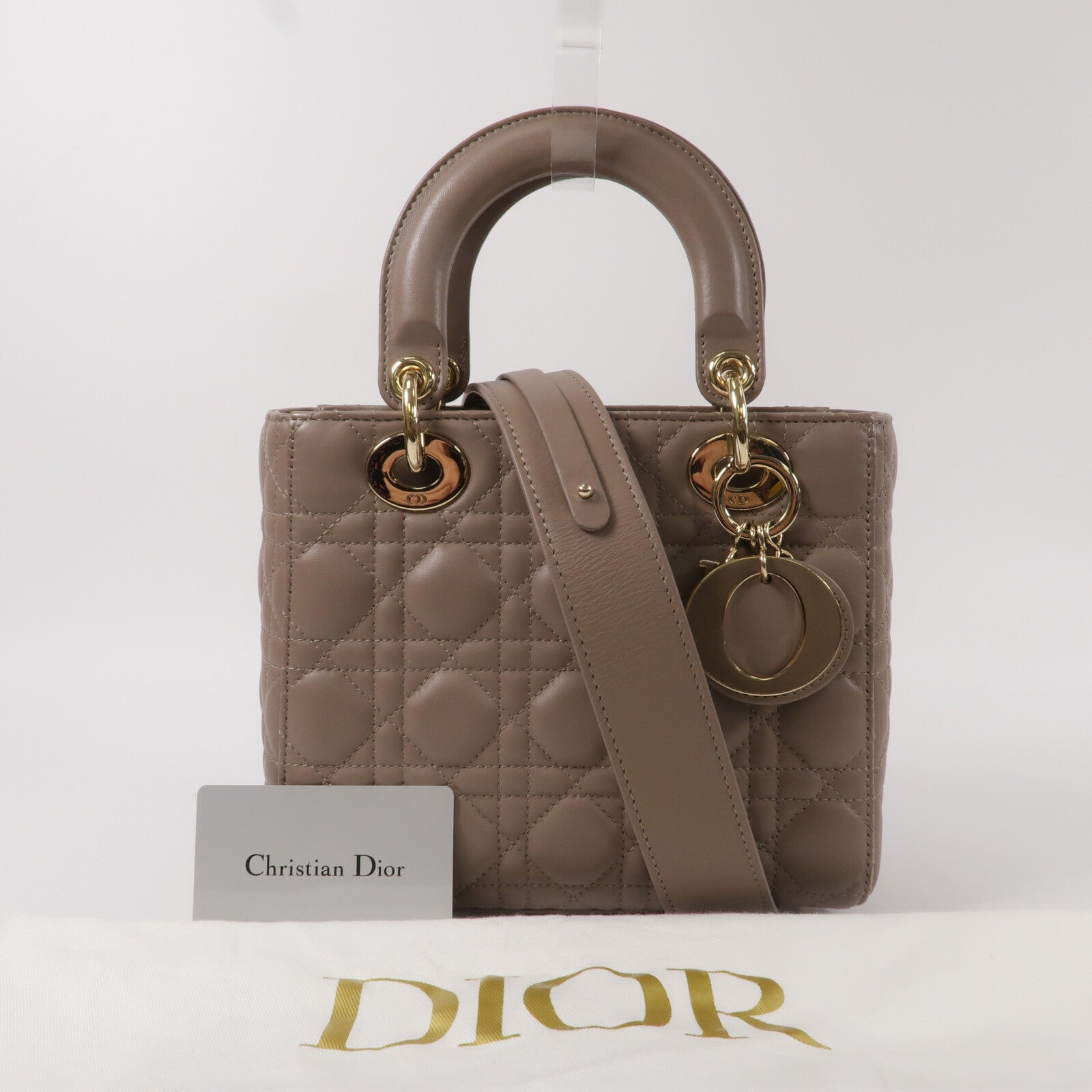 Dior 羊皮皮革Lady Dior Small手挽肩背兩用袋