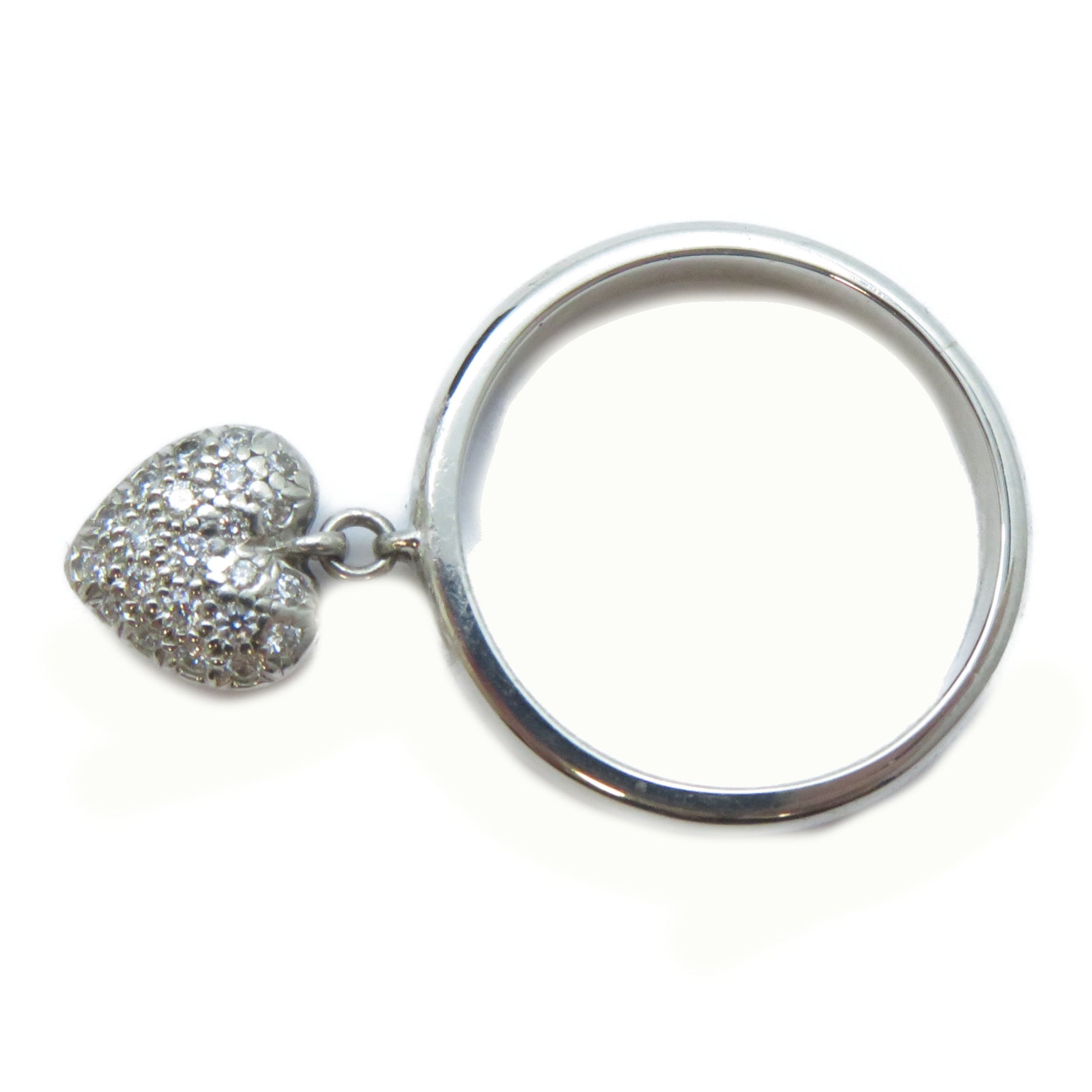 TIFFANY＆CO PT950鉑金Heart Diamond Ring鑽石戒指US#8.75