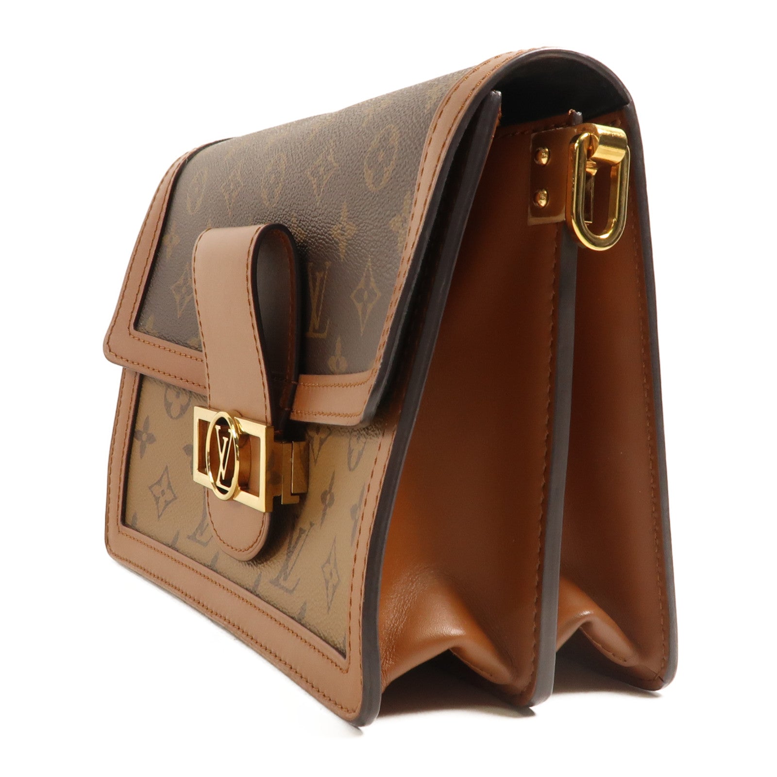 LOUIS VUITTON 【激減優惠】Monogram Reverse Dauphine MM金扣肩背袋