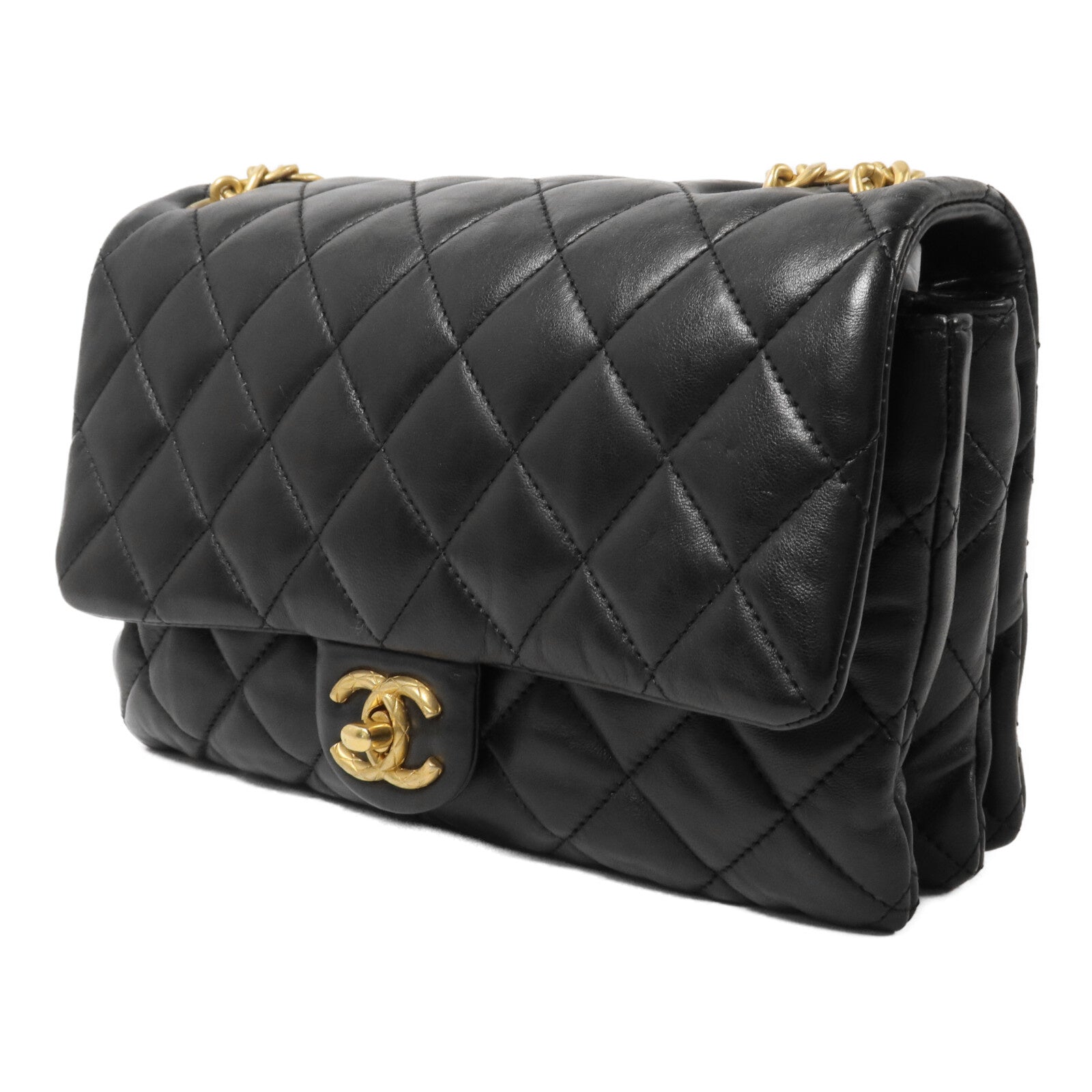 CHANEL 羊皮皮革Chain Shoulder鏈帶肩背袋