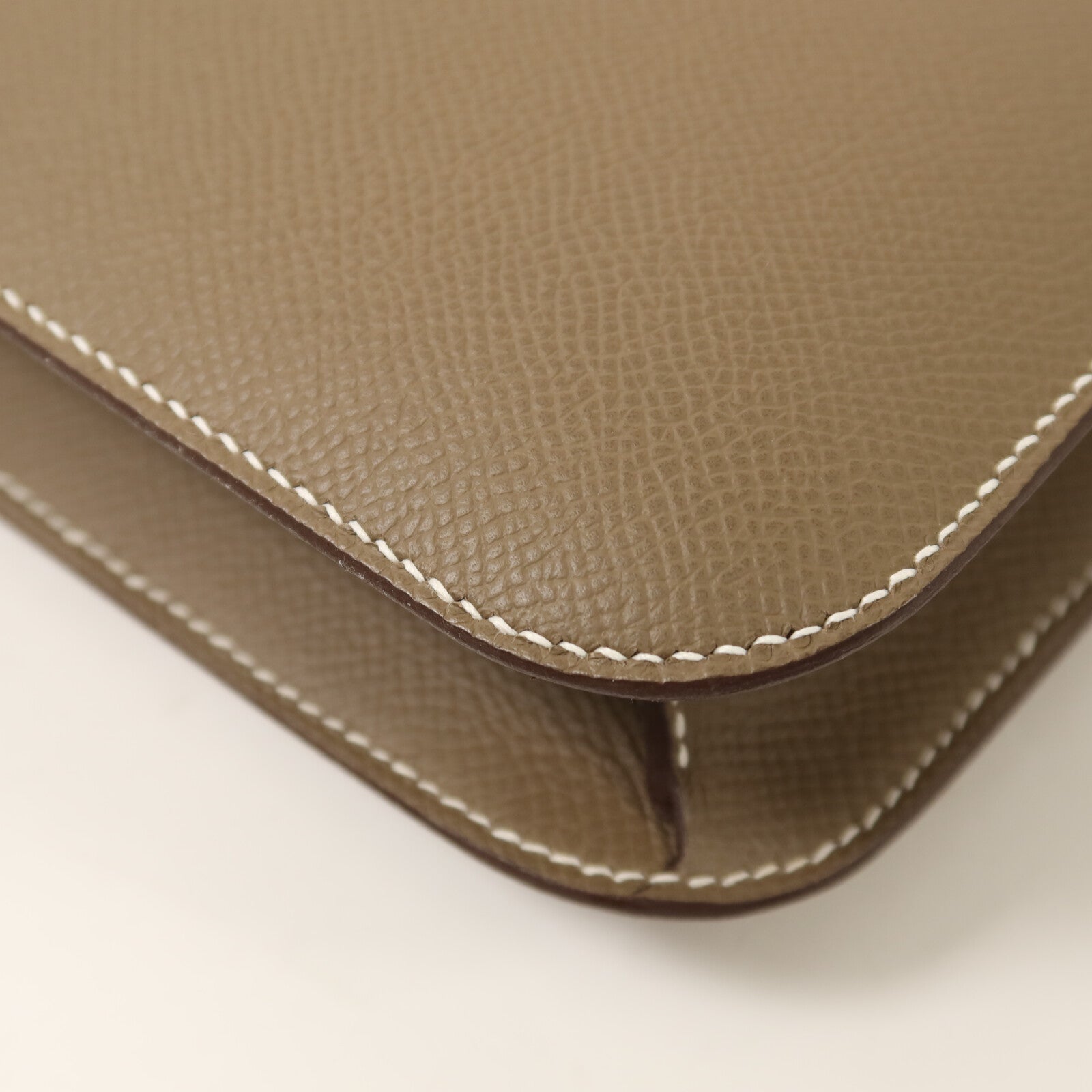 HERMES Epsom皮革Constance Elan金扣肩背袋Etoupe