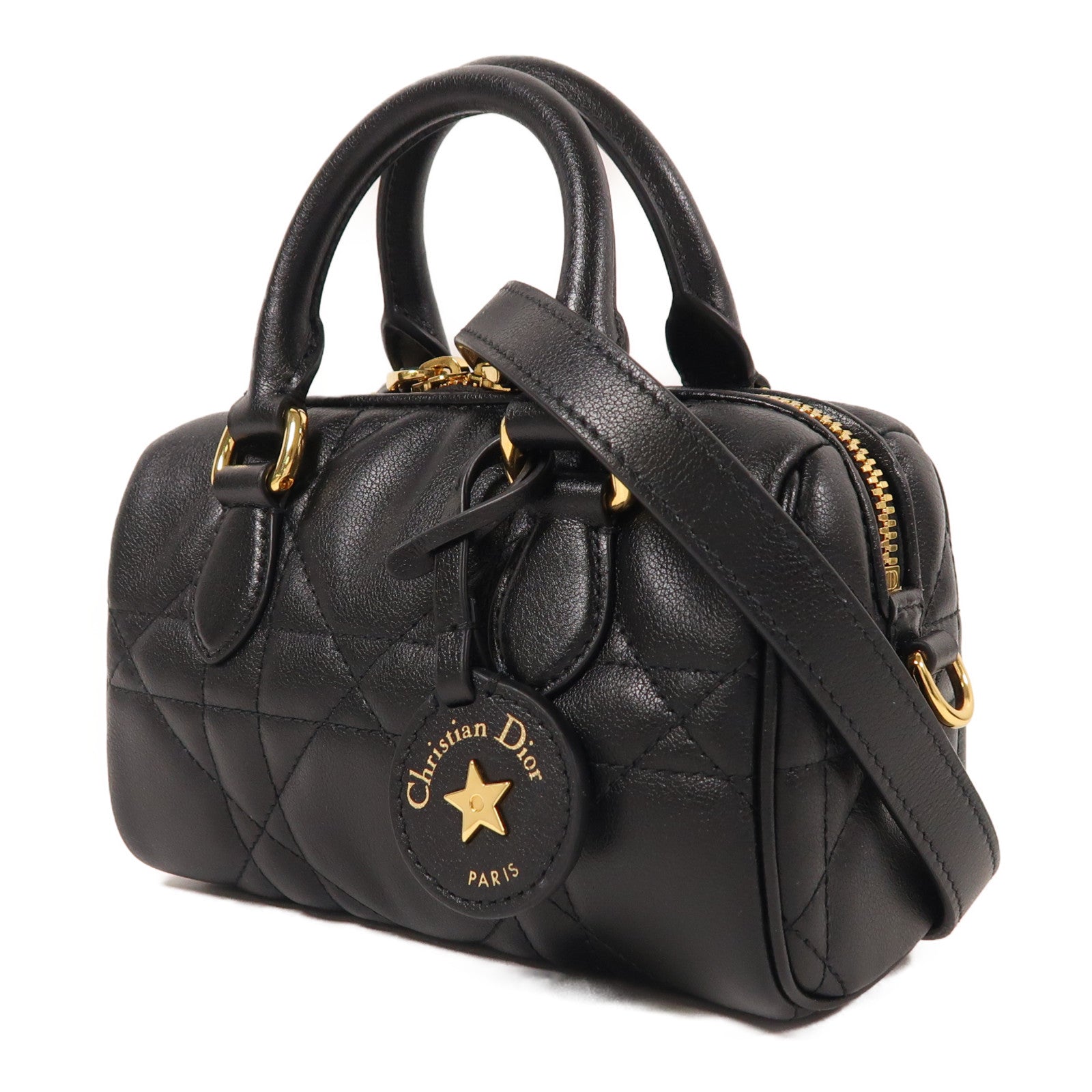 Dior 牛皮皮革2 Way Shoulder金扣手挽肩背兩用袋