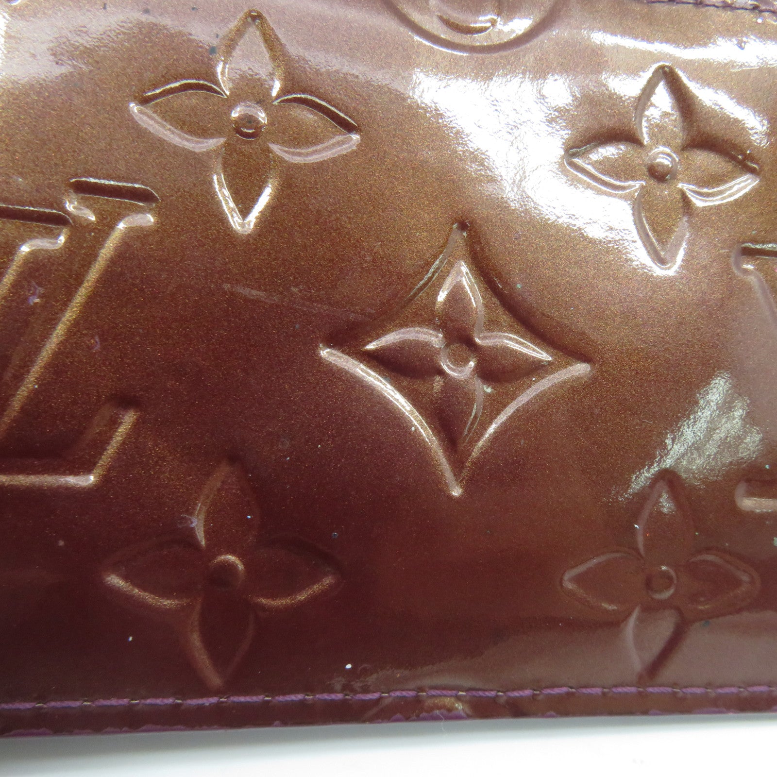 LOUIS VUITTON Monogram Vernis Coin Purse金扣零錢包紫色
