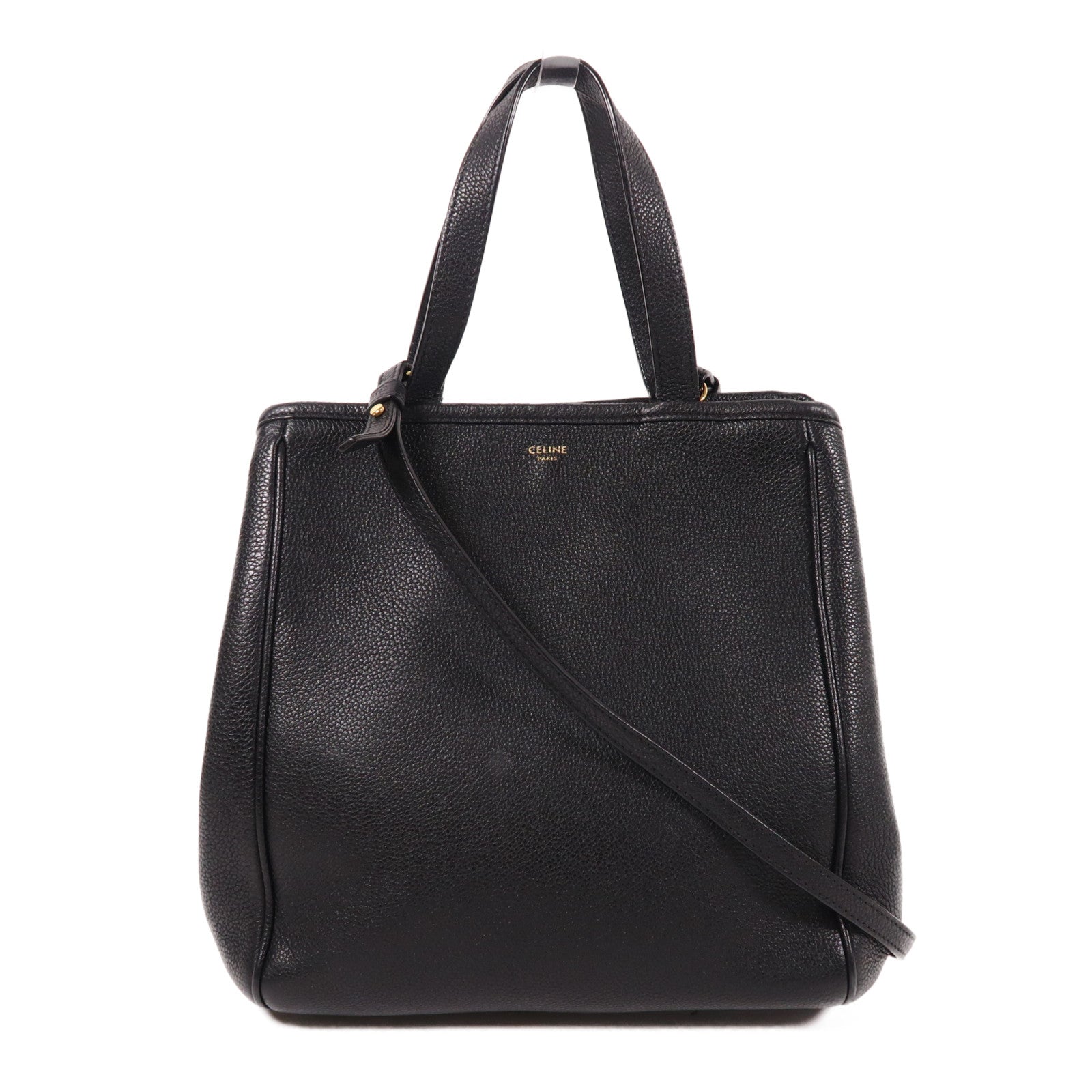 CELINE 【激減優惠】牛皮皮革Folded Cabas金扣手挽肩背兩用袋
