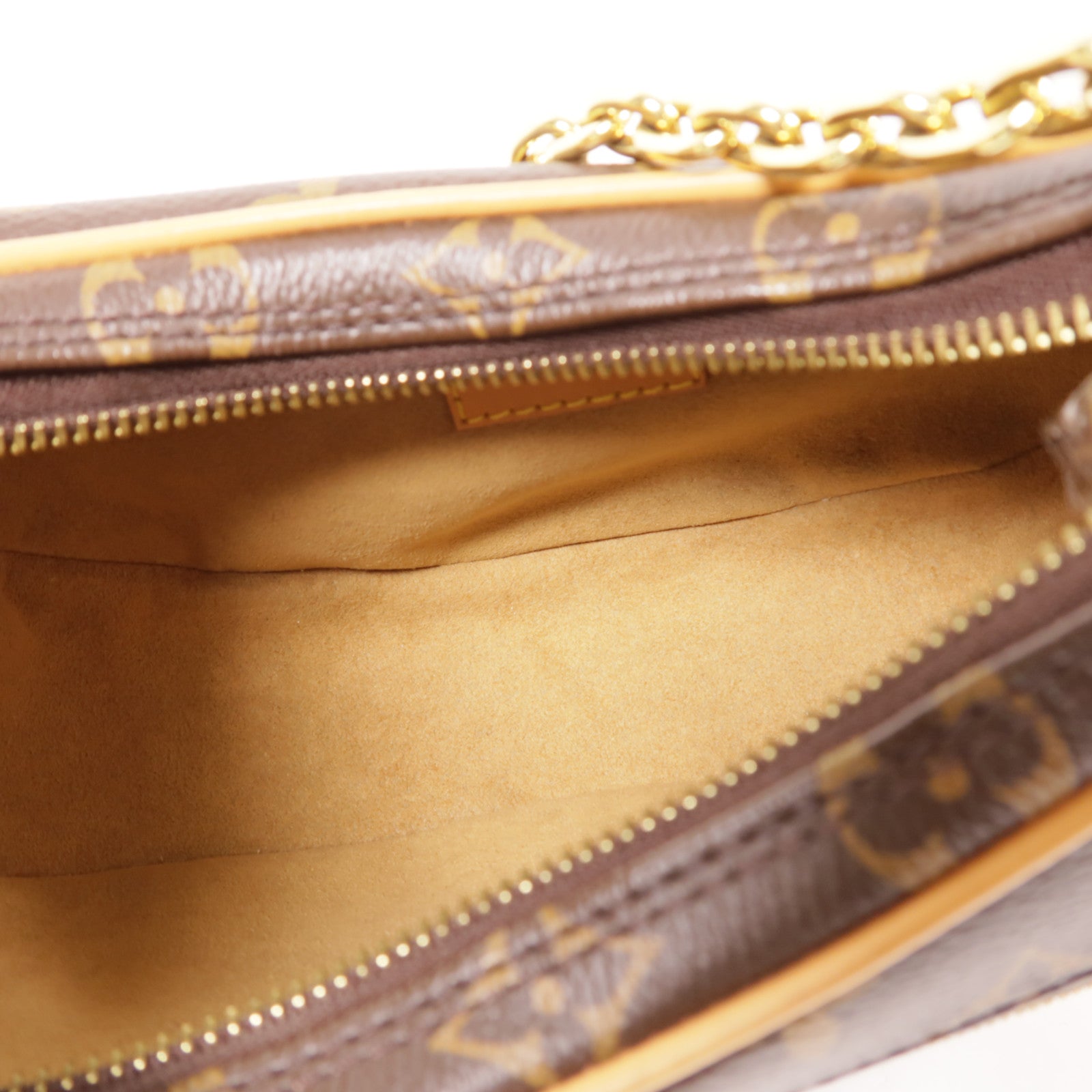 LOUIS VUITTON LV GHW Loop Chain 2 Way Bag M81098 Monogram Brown